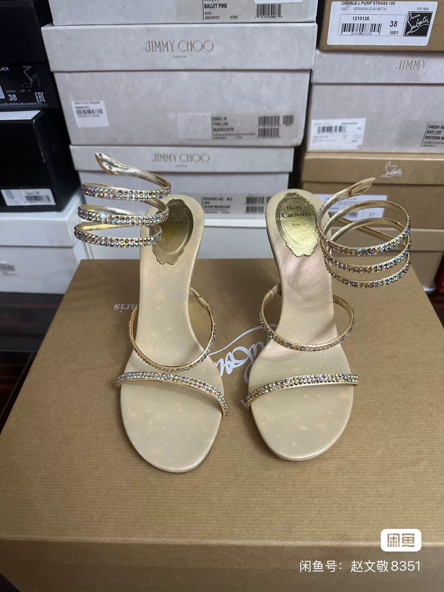 Rene Caovilla Rene Caovilla Snake-Wrap High-Heel Sandals Size US 6.5 / IT 36.5 - 1 Thumbnail