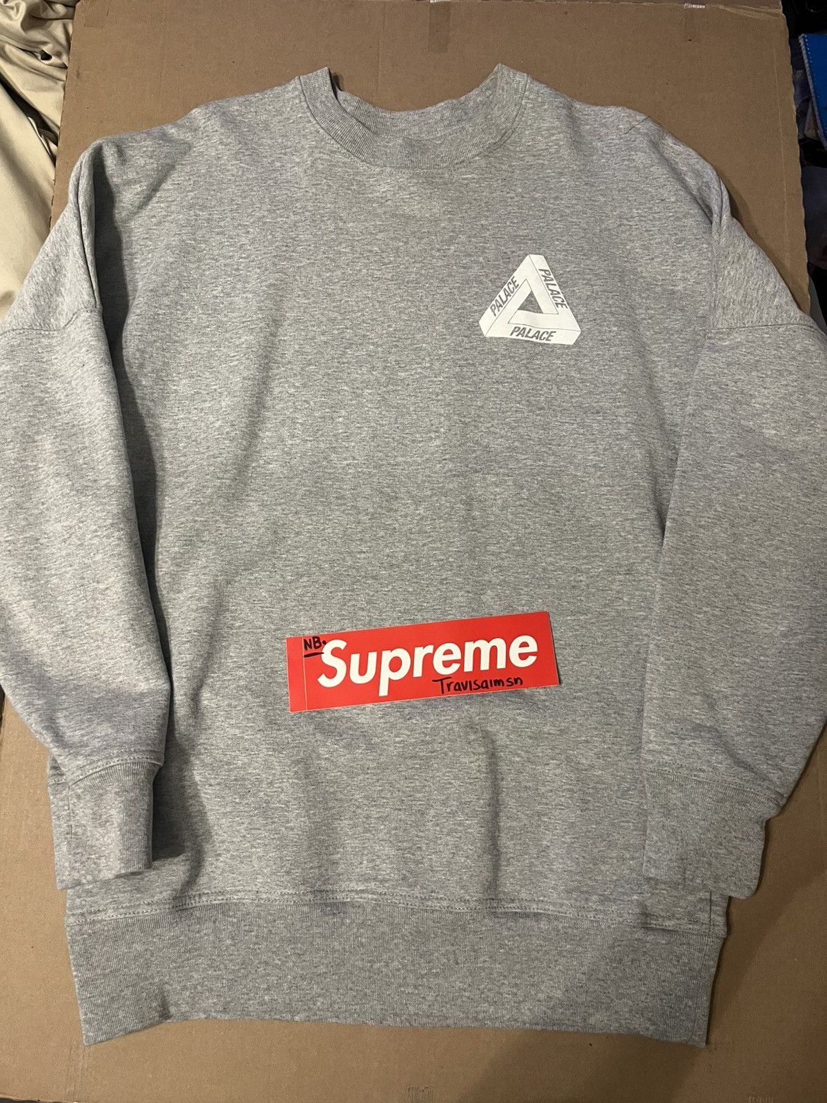 Palace Palace olympic crewneck heather grey medium Size US M / EU 48-50 / 2 - 1 Thumbnail