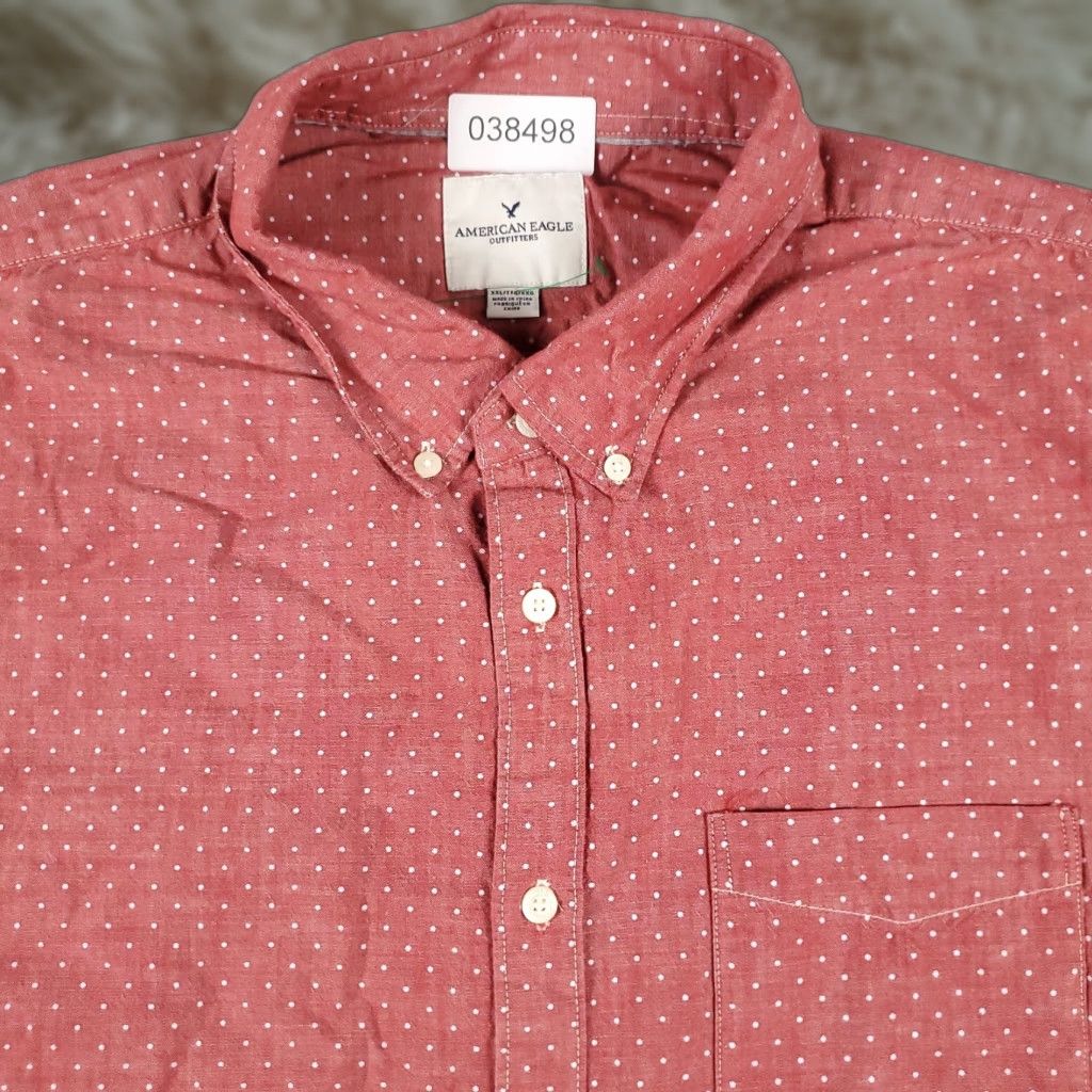American Eagle Outfitters American Eagle Outfitters Shirt Mens 2XL Red Button-Up Short Sleeve Cotton Button-Front Casual Everyday Mens Size US XXL / EU 58 / 5 - 1 Thumbnail