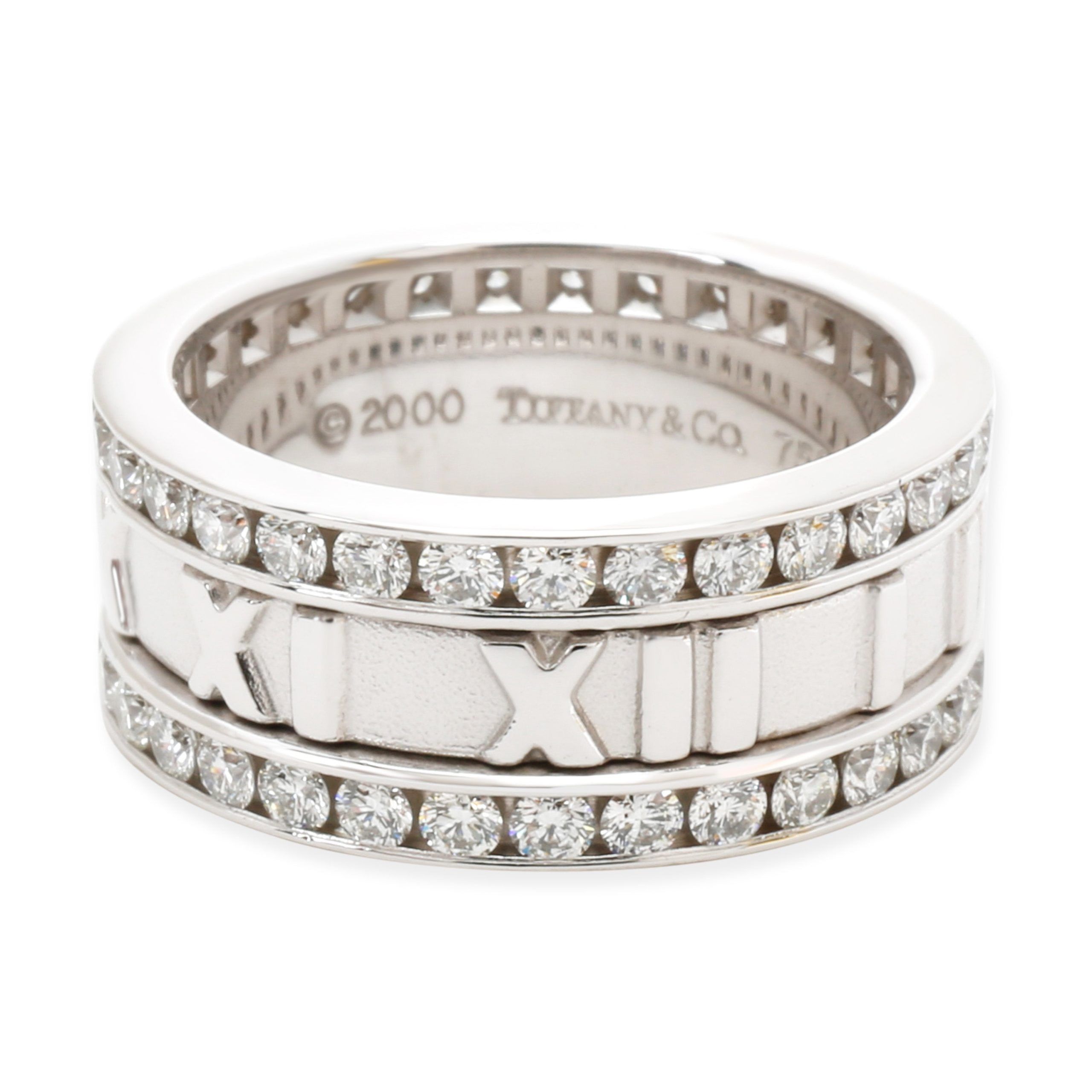 Tiffany & Co. Atlas Diamond Band in 18K White Gold 1.31 CTW