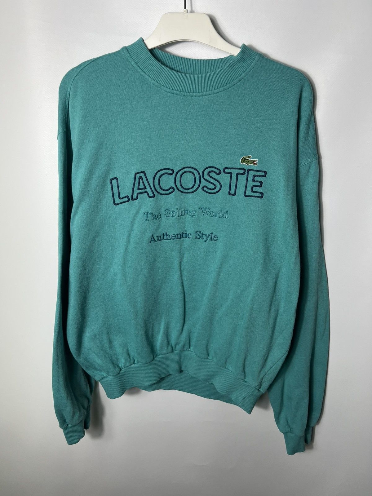 Lacoste Vintage streetwear y2k Lacoste 90s Big Logo Sweatshirt Size US M / EU 48-50 / 2 - 1 Thumbnail
