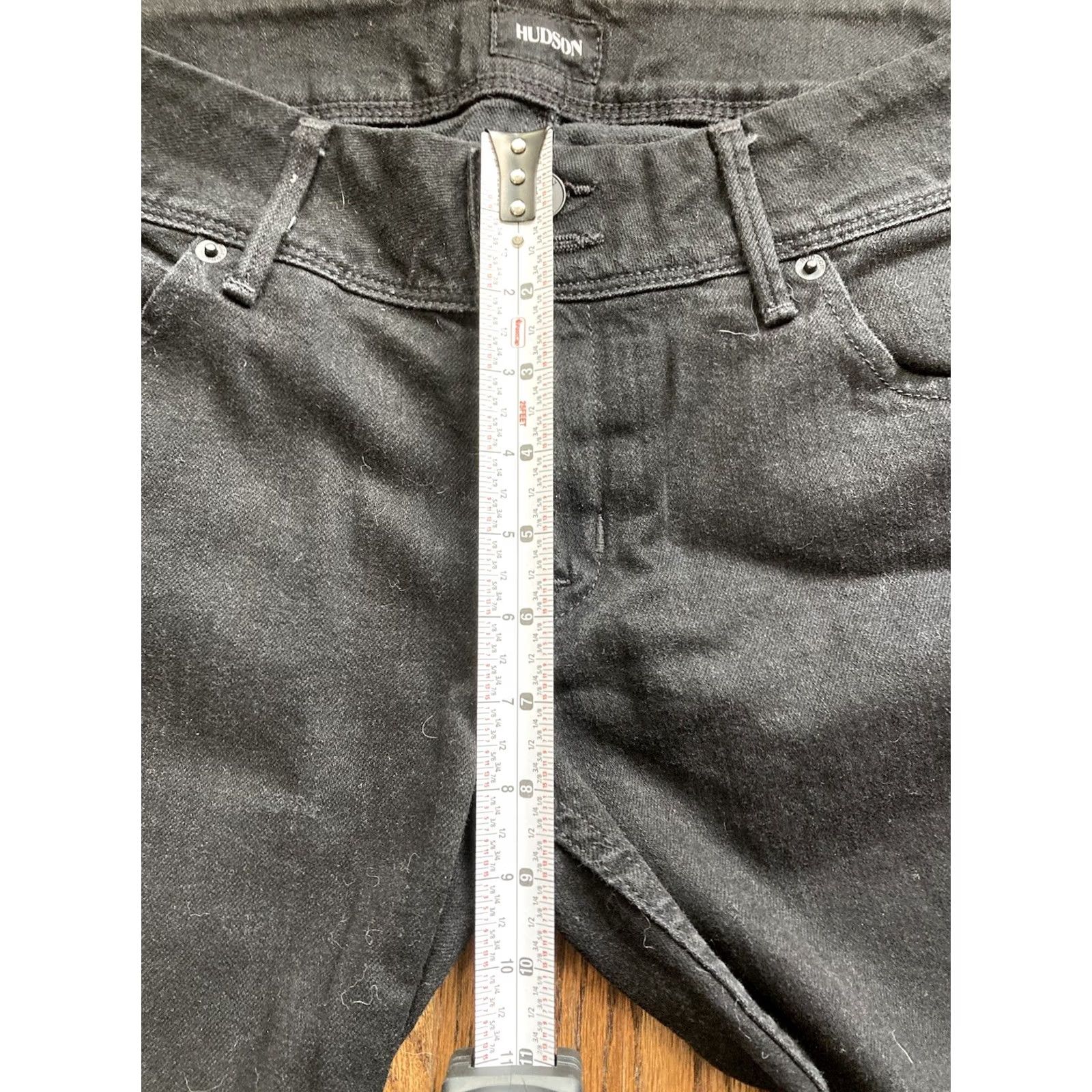 Hudson Hudson Jeans Womens 28 Size Regular Skinny Black Stretch 31x31 Inseam 31 Flap Collin Size 28" / US 6 / IT 42 - 5 Thumbnail
