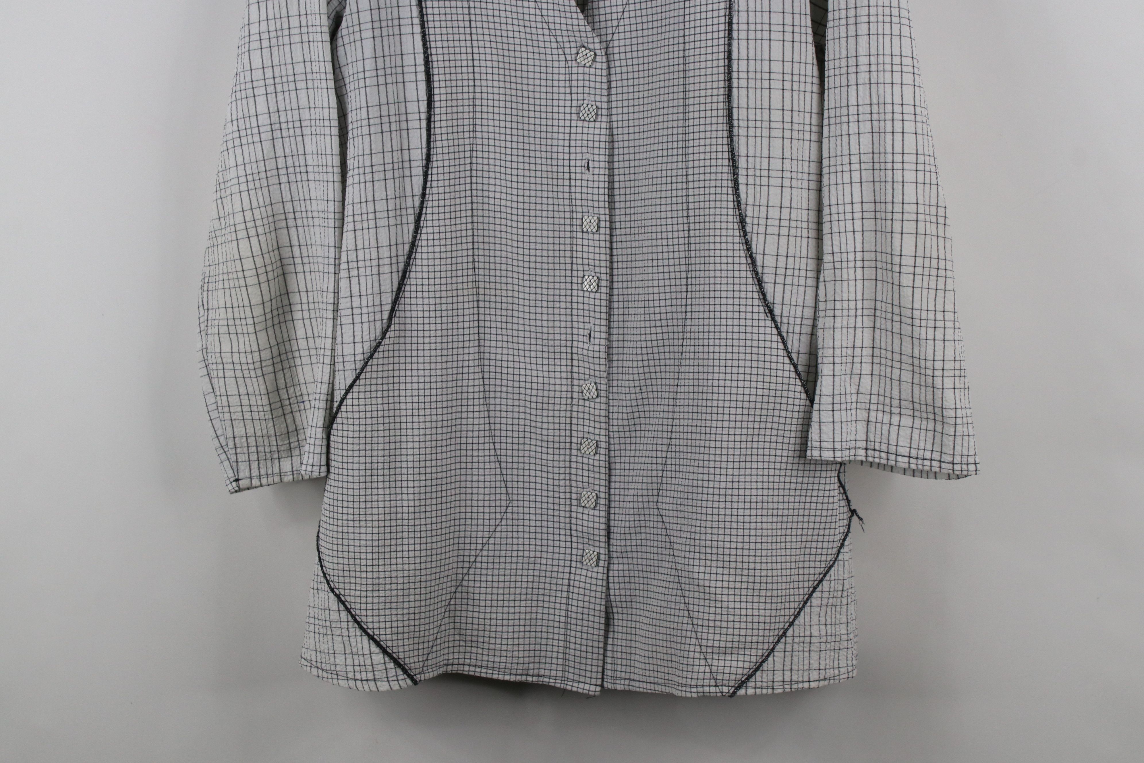 Vintage Vintage Habitat Lagenlook Distressed Knit Button Shirt Size M / US 6-8 / IT 42-44 - 3 Thumbnail