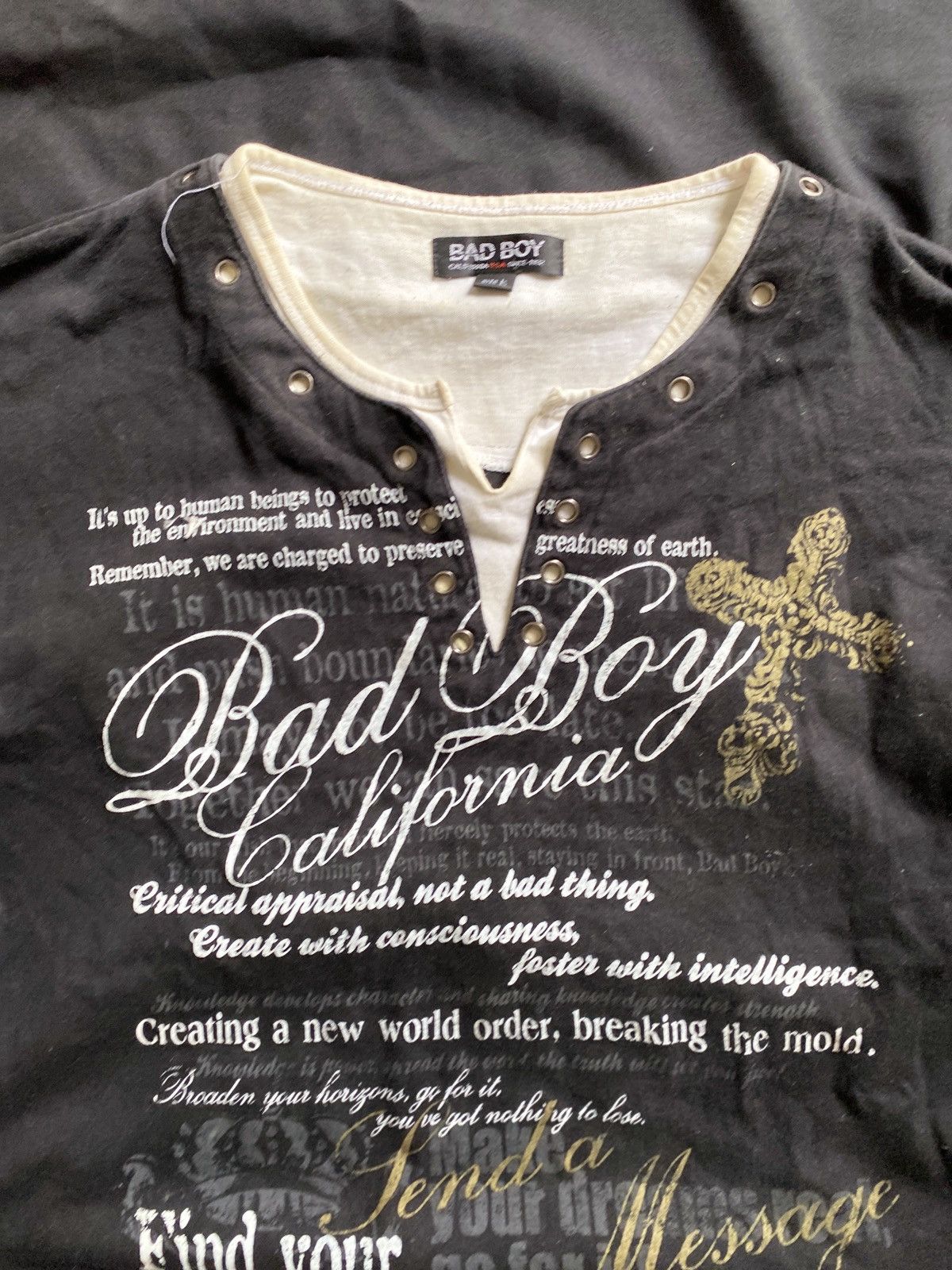 14th Addiction BadBoys Poem Gothic Punk Double Layer CH Tshirt Size US L / EU 52-54 / 3 - 2 Thumbnail