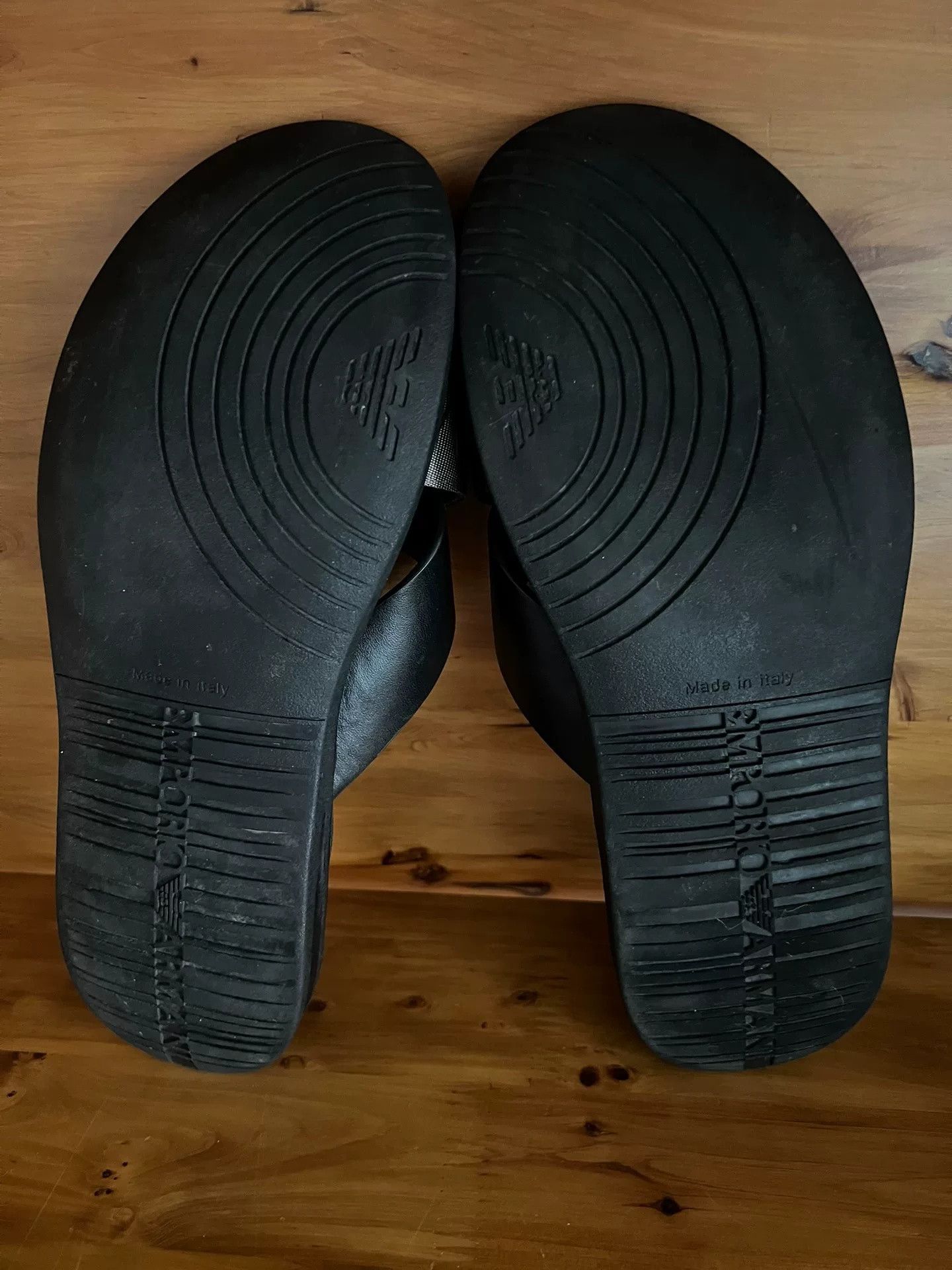 Emporio Armani Emporio Armani Leather Slippers Size 42 Size US 9 / EU 42 - 8 Thumbnail