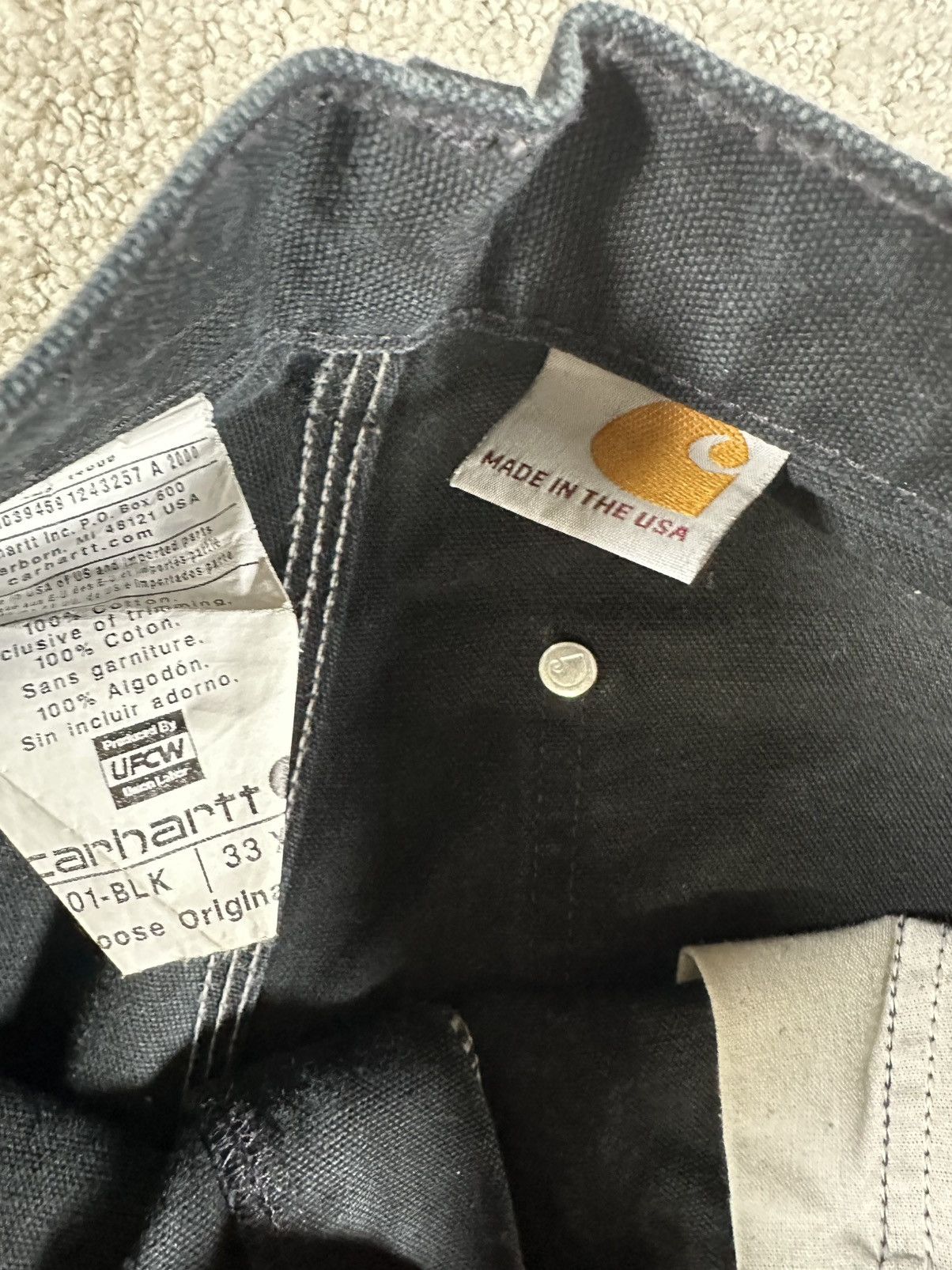 Carhartt Vintage Carhartt Double Knee Pants 33X34 Loose Original Fit Size US 33 - 4 Thumbnail
