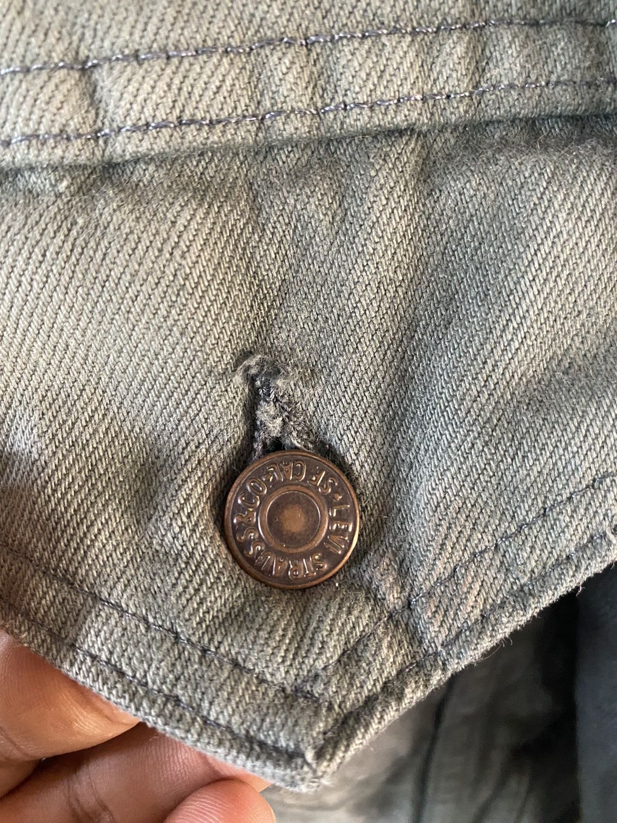 Levi's × Levi's Vintage Clothing Vintage Levis Faded Grey Denim Trucker Jacket Made in USA Size US S / EU 44-46 / 1 - 5 Thumbnail