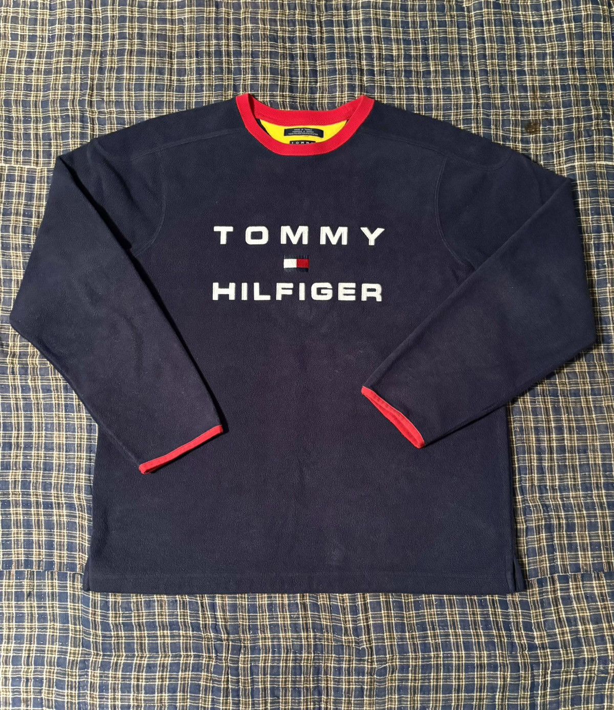 Tommy Hilfiger Full Fleece Tommy Sweatshirt Jumper Pullover Crewneck Logo Size US L / EU 52-54 / 3 - 1 Thumbnail
