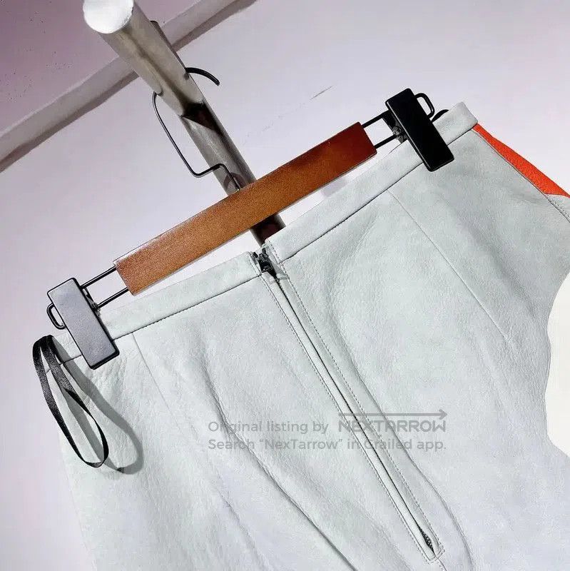 Other Burberry Color Block Leather Midi Skirt. Size 30" / US 8 / IT 44 - 6 Thumbnail