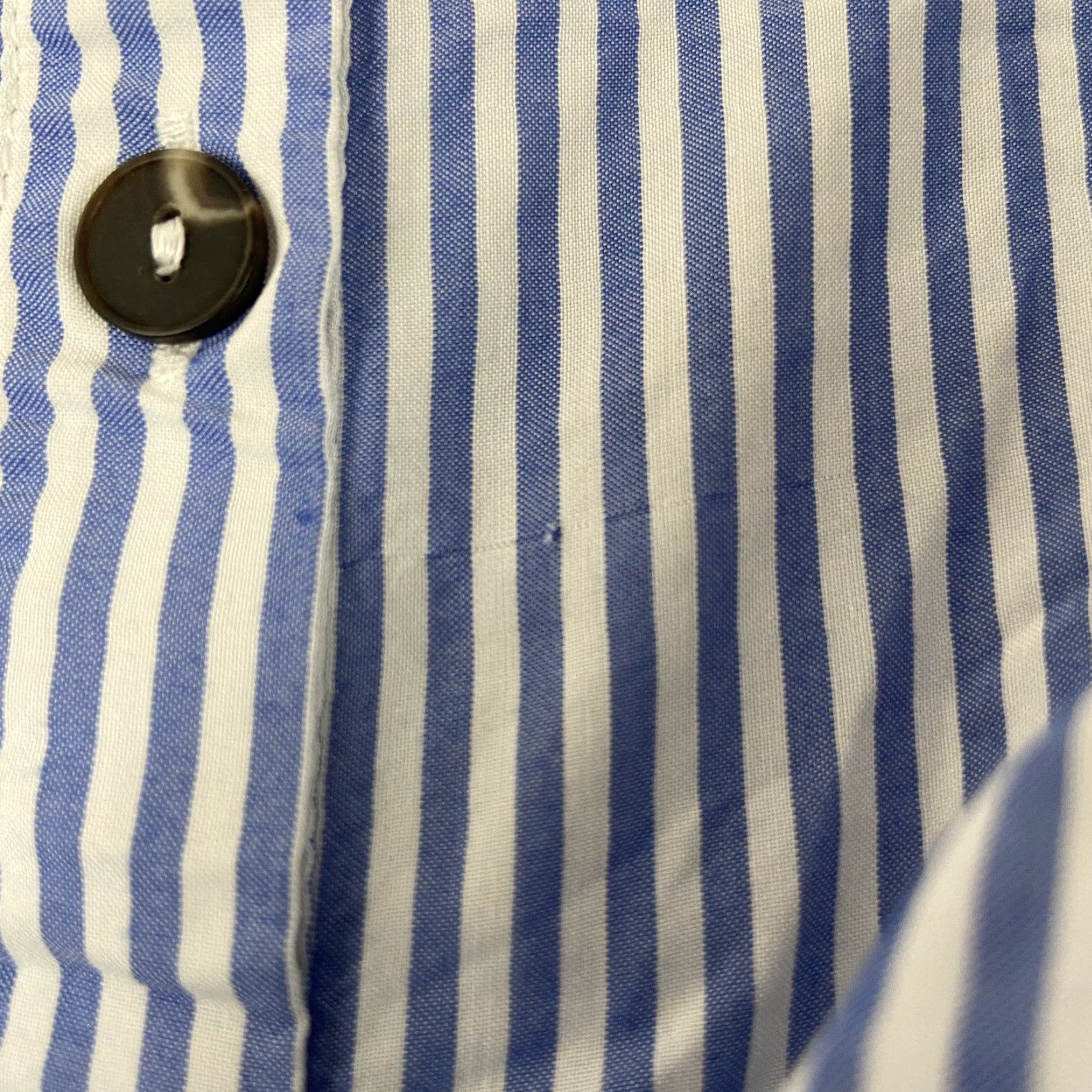 Zara Zara Blouse Women’s S Blue White Stripped Short Sleeve Men? Wait. Size S / US 4 / IT 40 - 4 Thumbnail