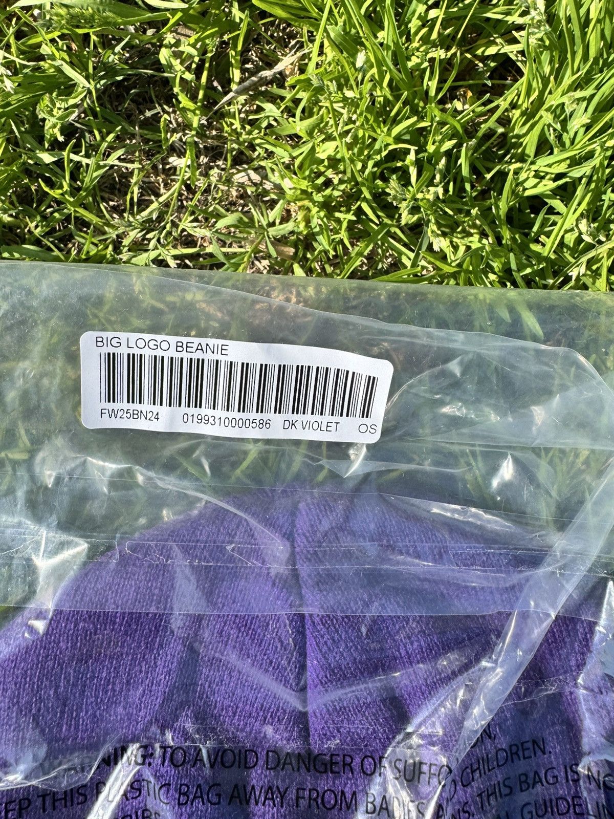 Supreme Supreme Big Logo Beanie Purple Size ONE SIZE - 3 Thumbnail