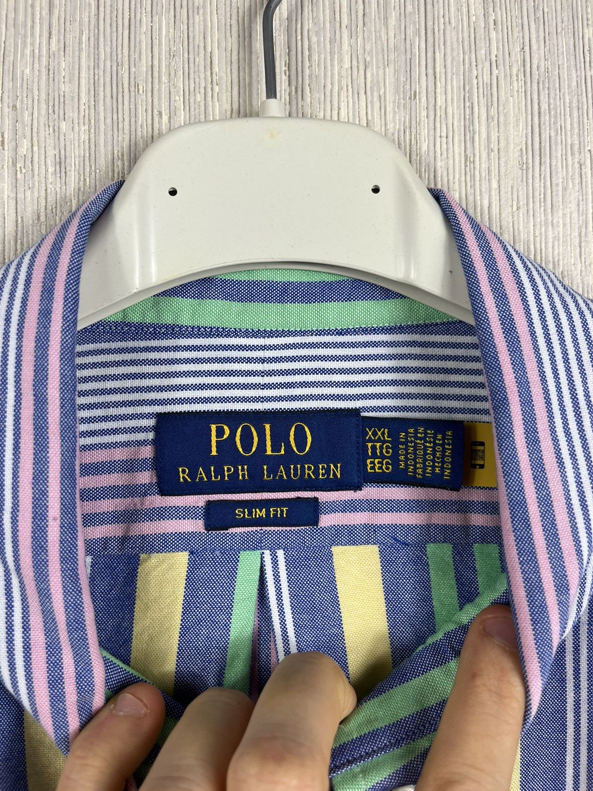 Polo Ralph Lauren × Ralph Lauren Polo Ralph Lauren multicolor striped chest logo pony shirt Size US XXL / EU 58 / 5 - 12 Thumbnail