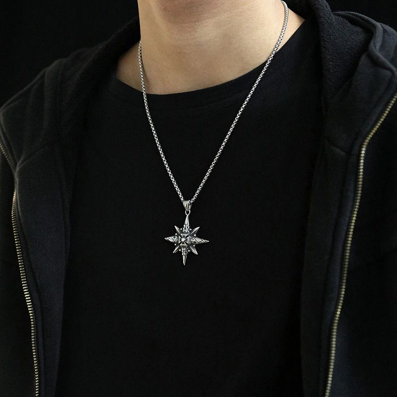 Vintage Eight-pointed Star Pendant Necklace Size ONE SIZE - 3 Thumbnail