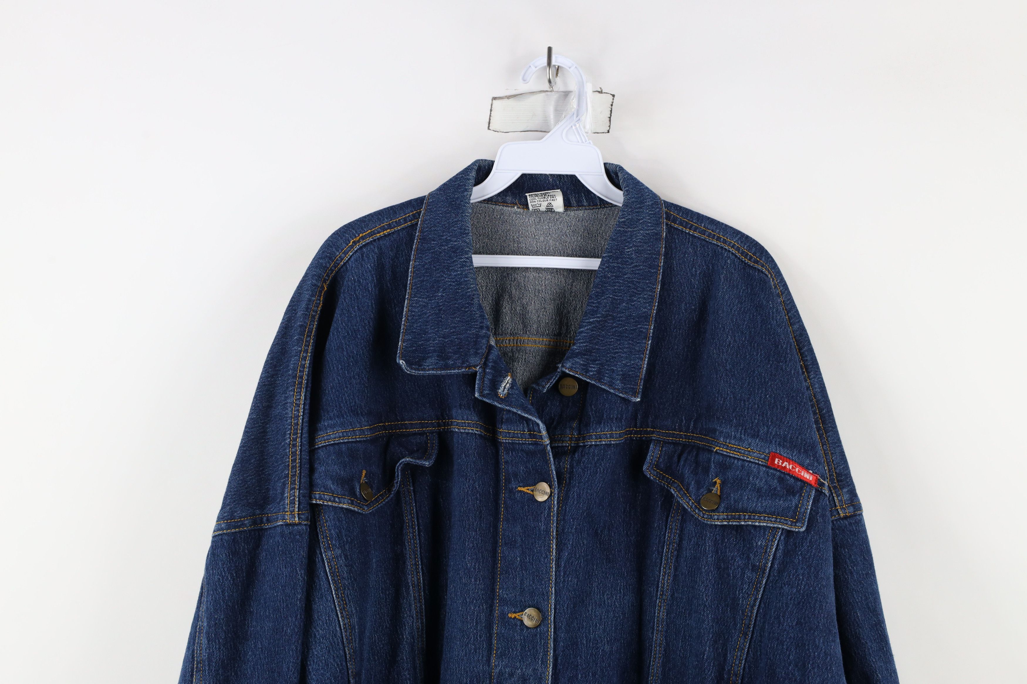 Vintage Vintage 90s Streetwear Baggy Fit Denim Jean Trucker Jacket Size L / US 10 / IT 46 - 2 Thumbnail