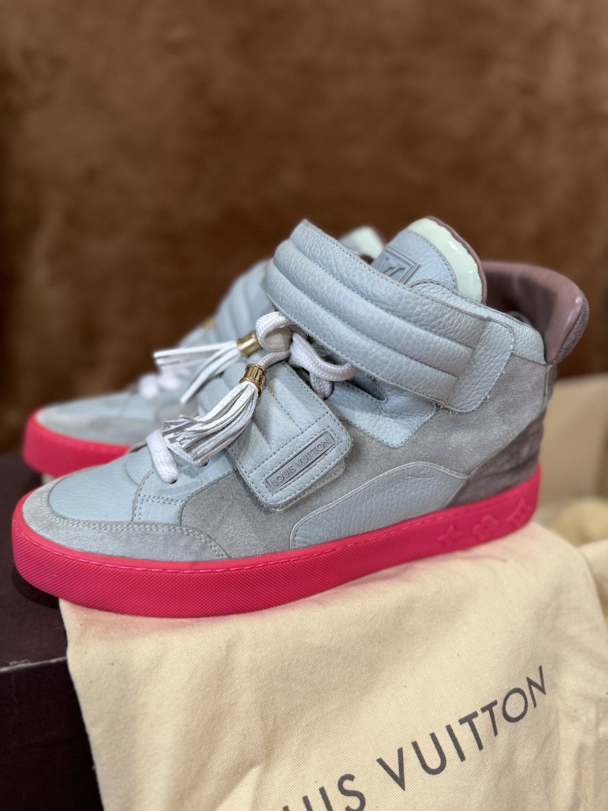 image of Louis Vuitton X Kanye West Jasper Shoes in Light Grey, Men's (Size 8.5)