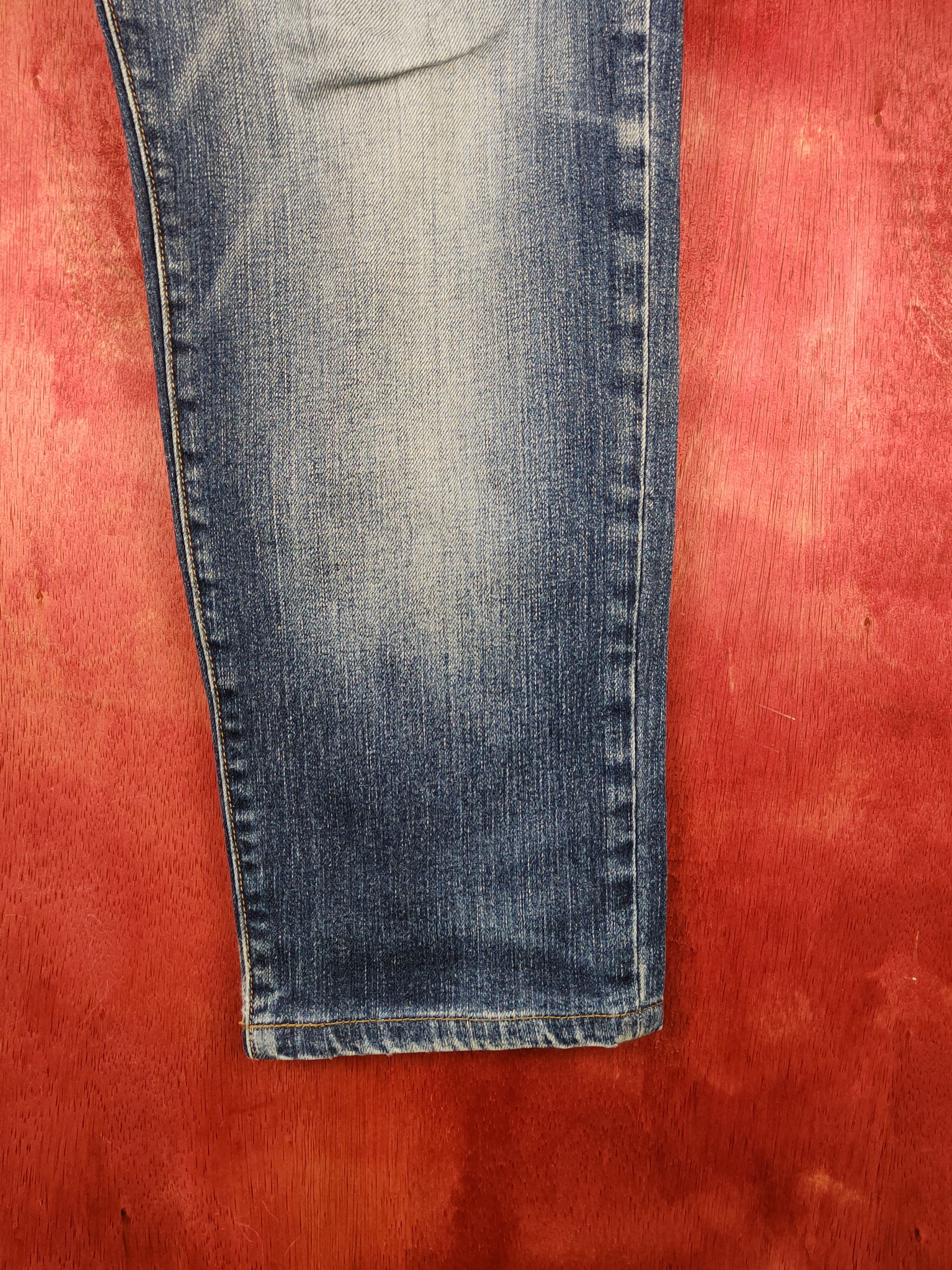 GU GU Blue Faded Distressed Ripped Jeans #S16692 Size US 33 - 6 Thumbnail