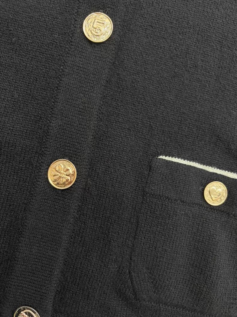 Chanel Chanel Black doll collar cardigan coat Size S / US 4 / IT 40 - 3 Thumbnail