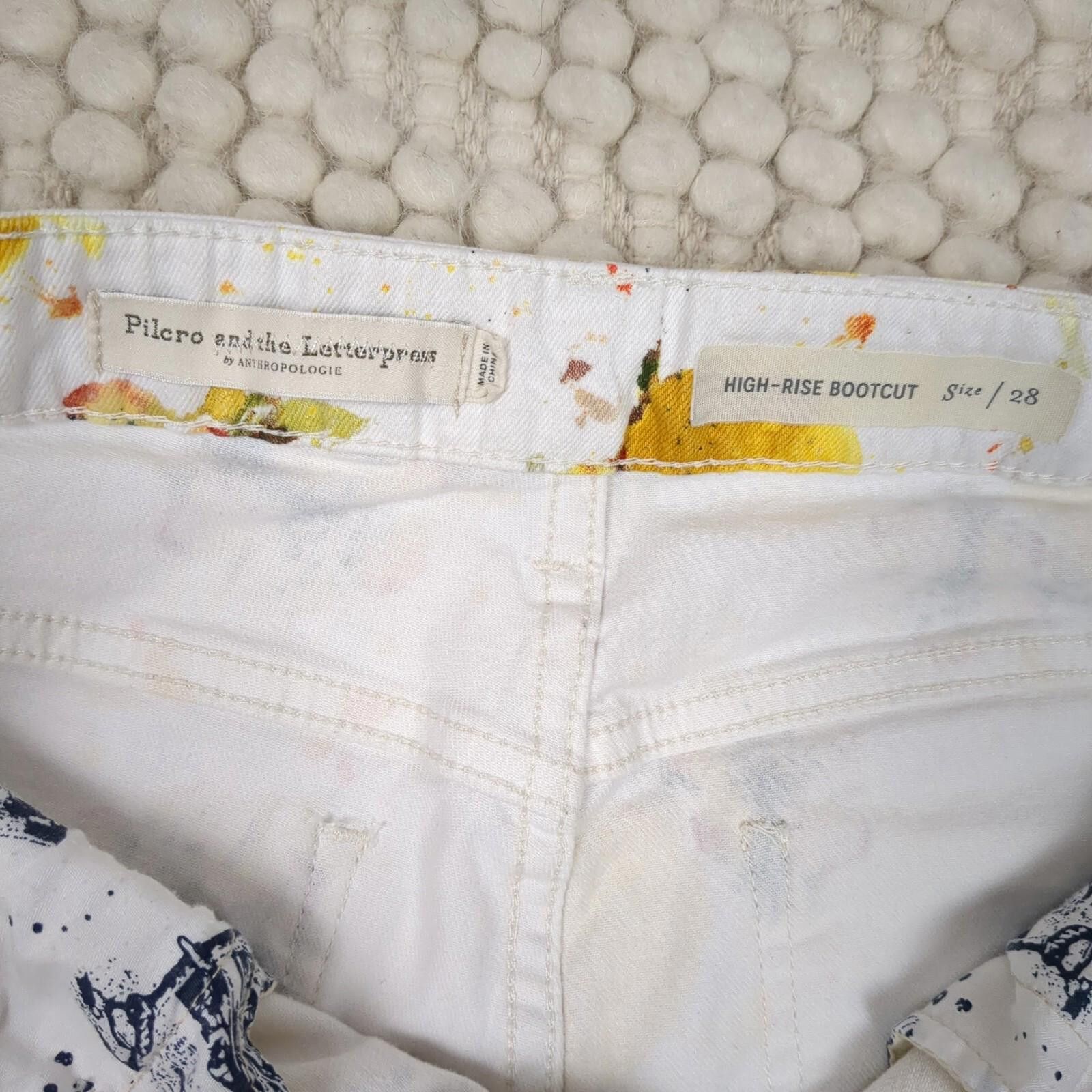 Pilcro & The Letterpress Lemon Grove Crop Bootcut Jeans 28