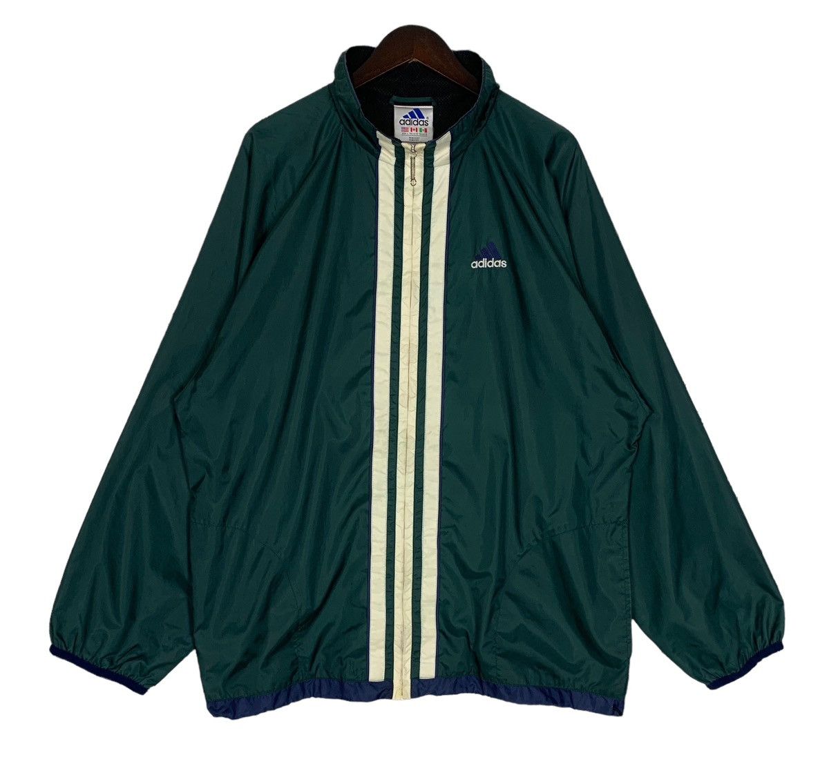 Vintage 90s Adidas EQT Windbreker/raincoat Style