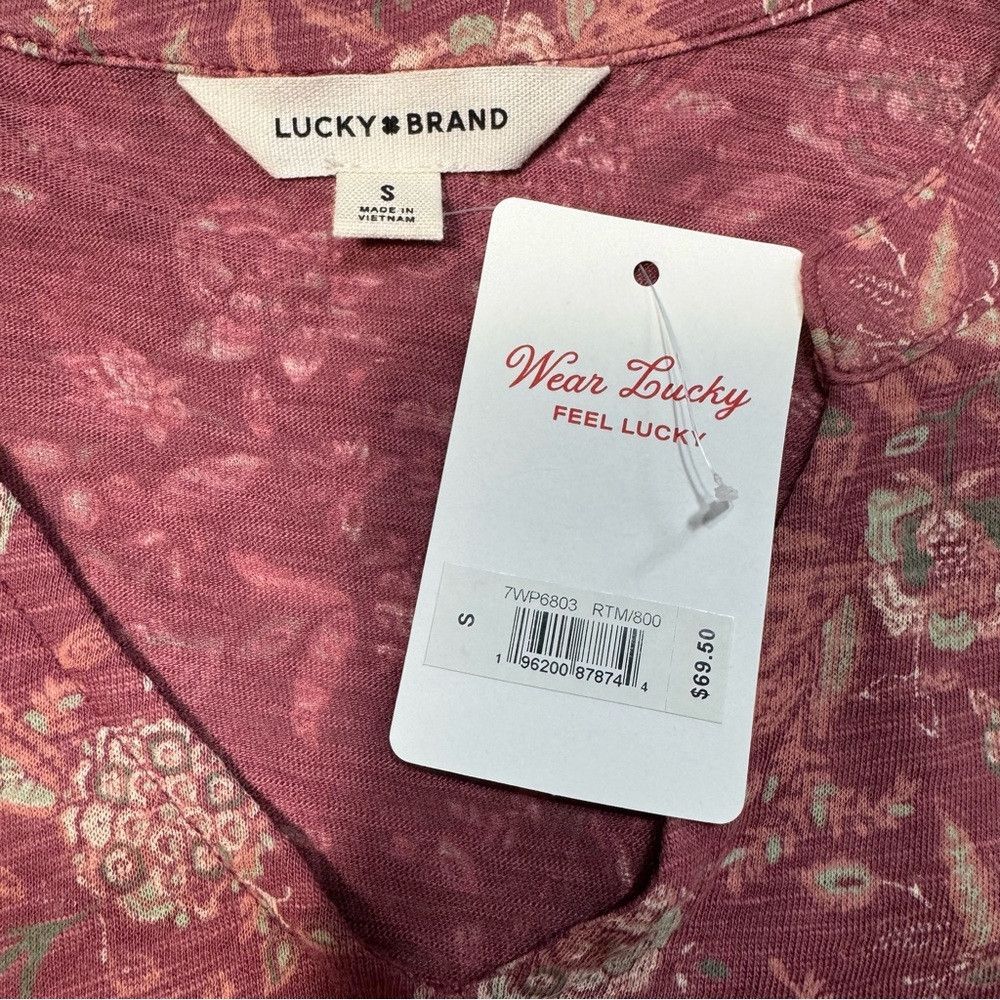 Lucky Brand NWT New $70 Lucky Brand Long Bell Sleeve Floral Top SIze S Size S / US 4 / IT 40 - 7 Thumbnail