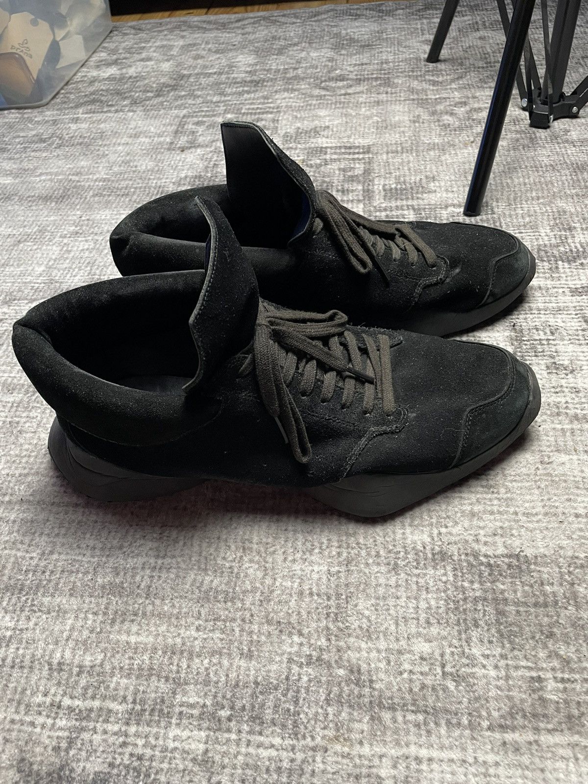 Rick Owens Rick owens Suede Tech Runners Black Size US 12 / EU 45 - 7 Thumbnail