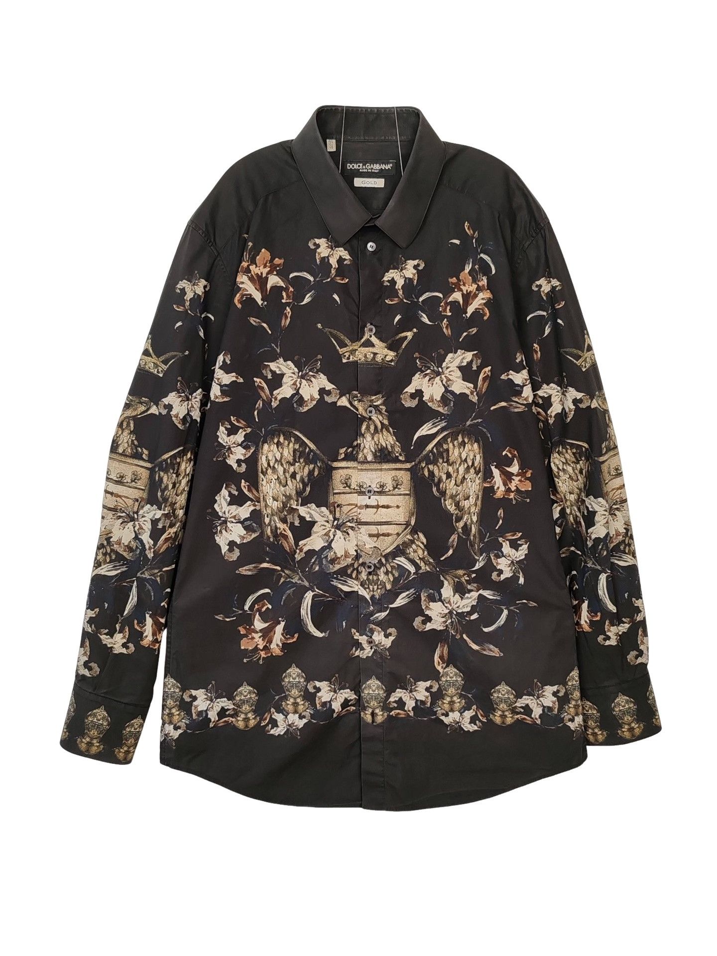 Dolce & Gabbana Dolce & Gabbana Crown Eagle Print Shirt Size M Size US M / EU 48-50 / 2 - 1 Thumbnail