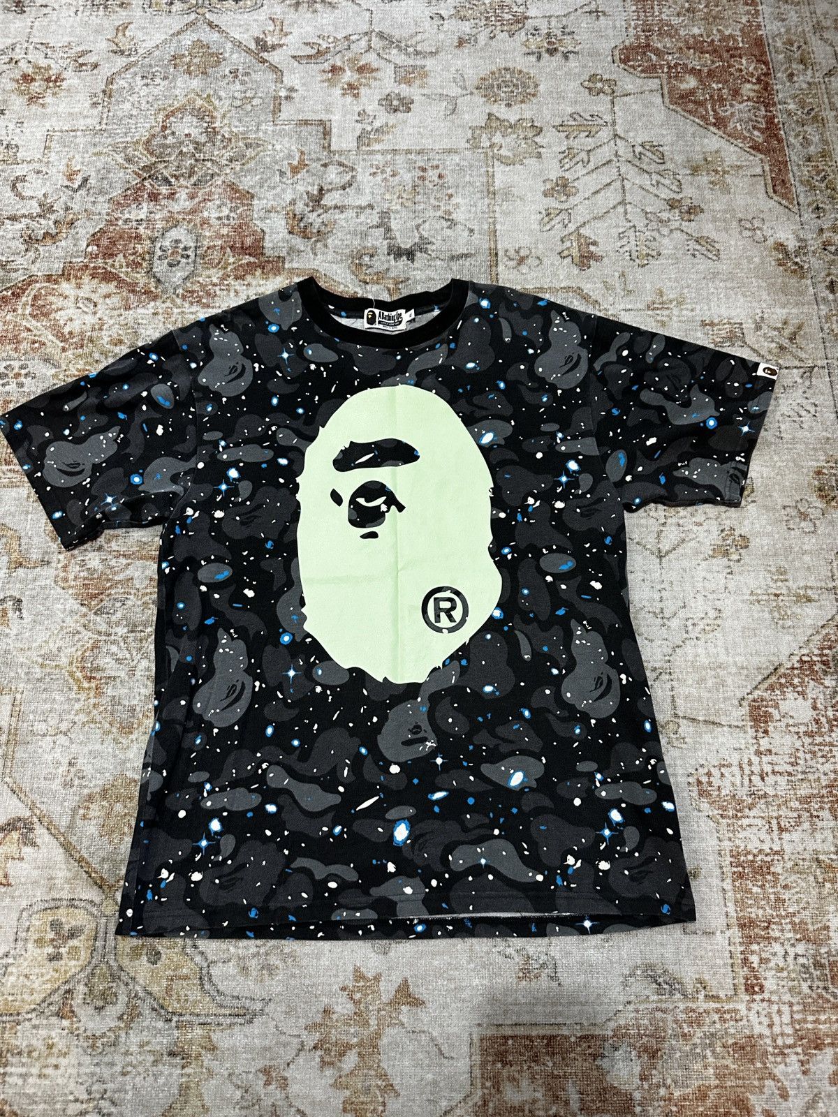 Bape Bathing Ape Galaxy Glow in Dark T-shirt Size US XL / EU 56 / 4 - 1 Thumbnail