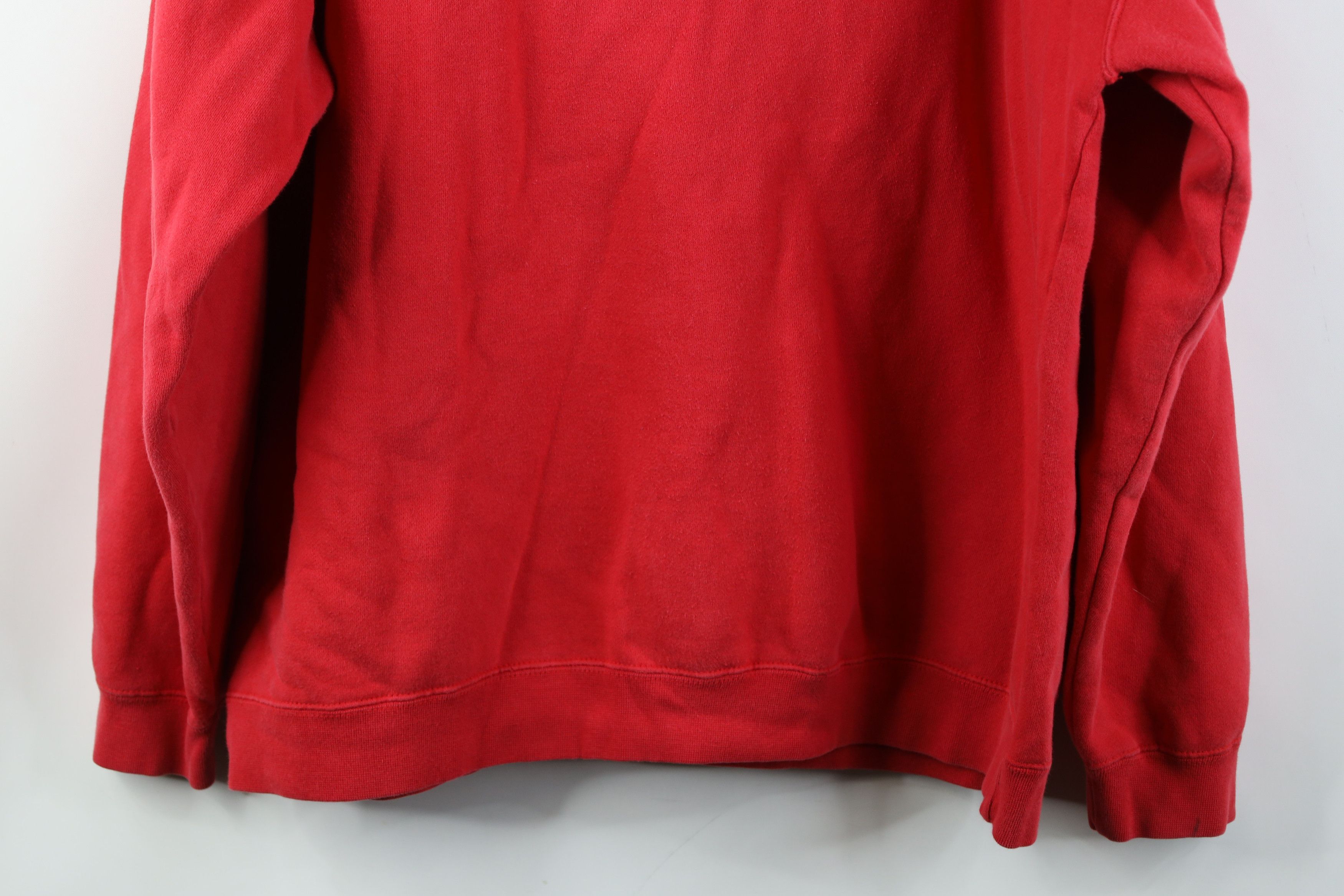 Reebok Vintage 90s Y2K Reebok Heavyweight Hoodie Sweatshirt Red Size US L / EU 52-54 / 3 - 14 Thumbnail