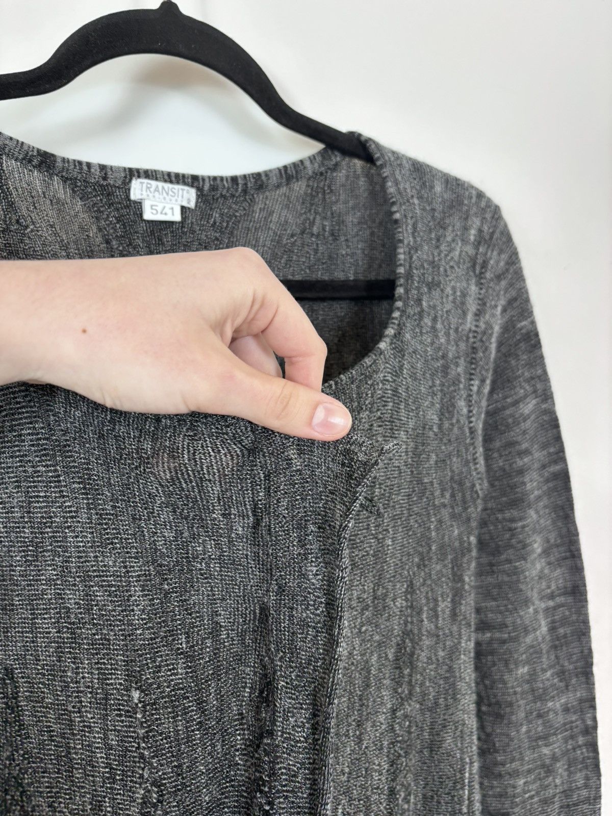 Transit Transit Par Such Women’s Avant Garde Gray Wool Ruffle Dress Size M / US 6-8 / IT 42-44 - 9 Thumbnail