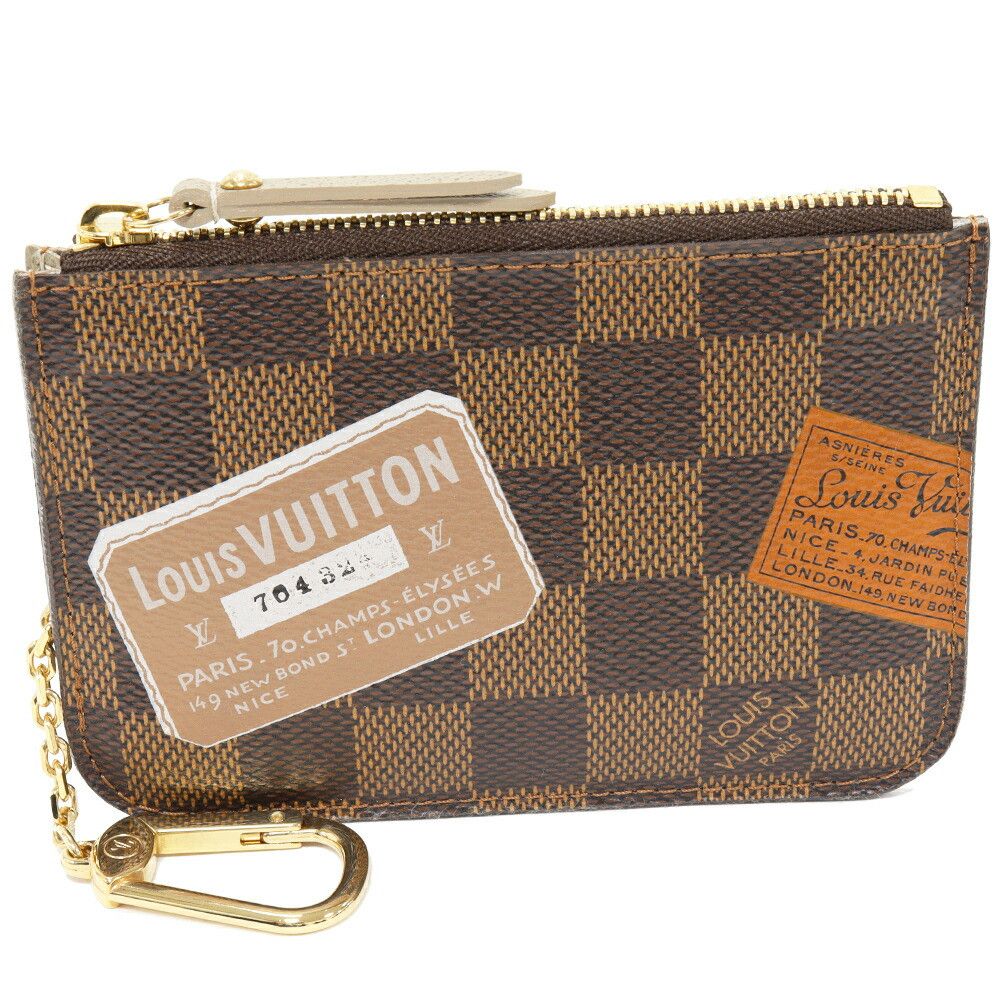 Louis Vuitton Louis Vuitton Louis Vuitton Pochette Clé Damier Coin Case Key Case Textile Coin Case N63086 DUTY FREE for USA Size ONE SIZE - 1 Thumbnail
