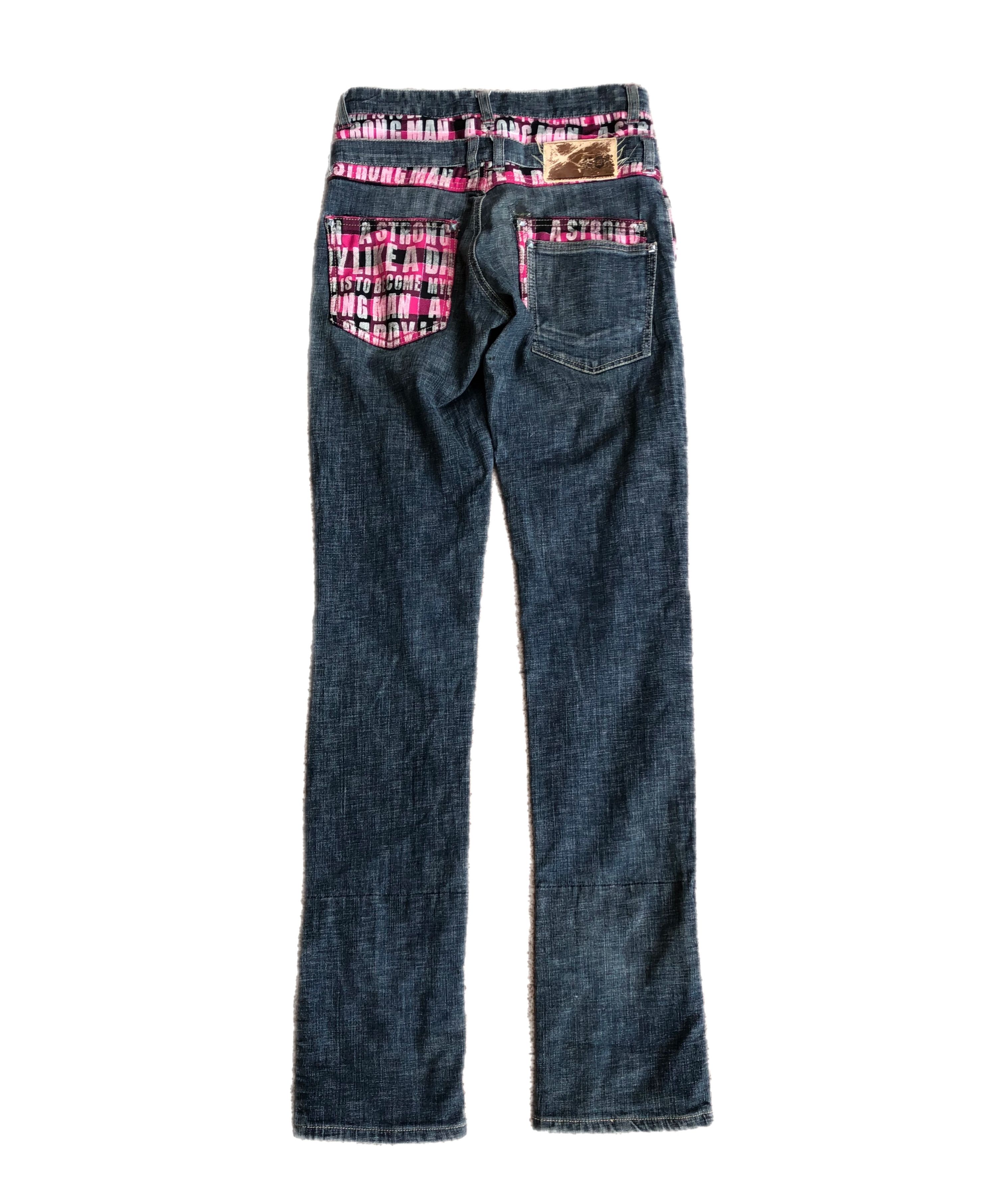 If Six Was Nine Rongman Double Waist Jeans Vkei Style Y2k Japanese Size US 28 / EU 44 - 4 Thumbnail