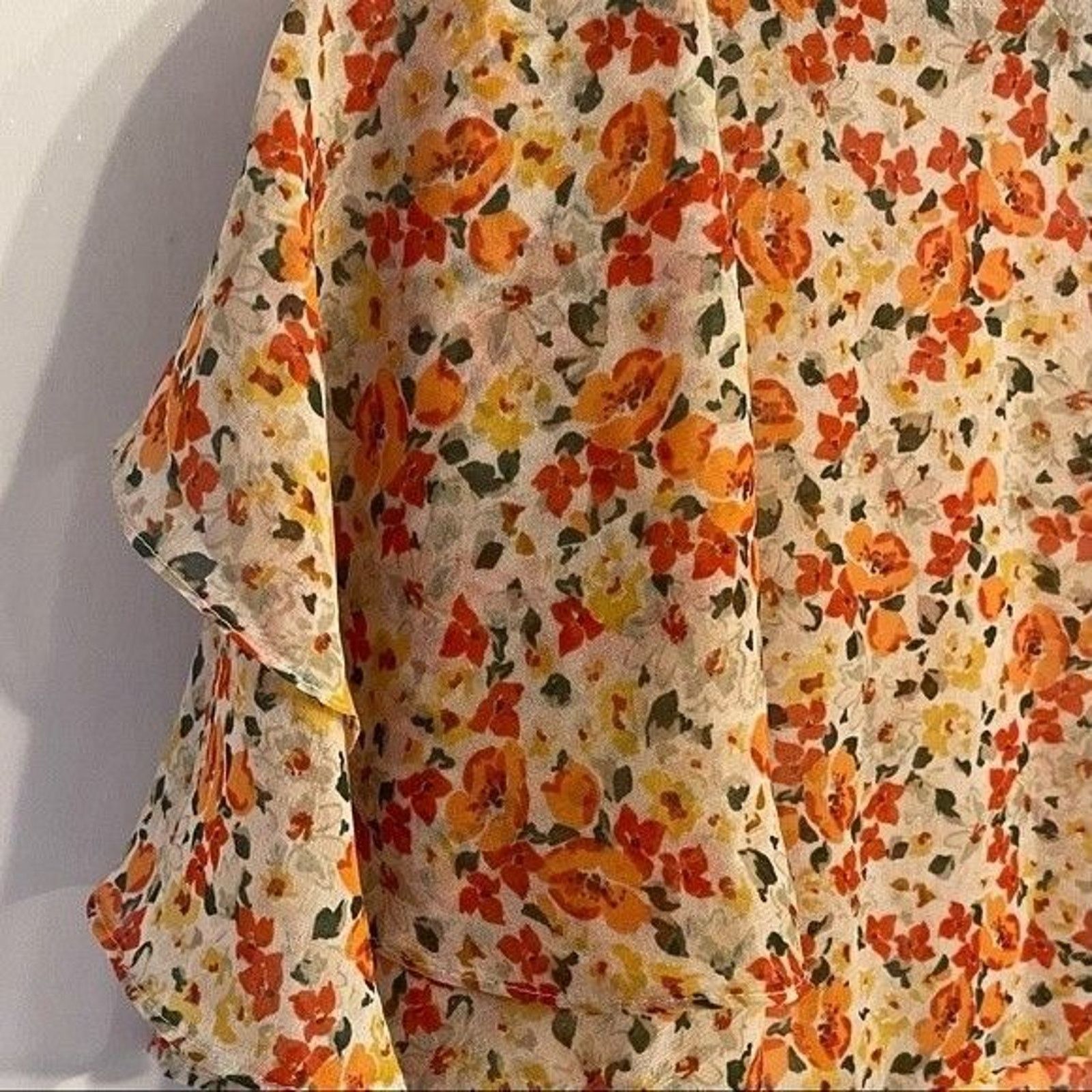 Zara Zara Shirt Women's Small Ditsy Floral Blouse Cottagecore Size S / US 4 / IT 40 - 9 Thumbnail