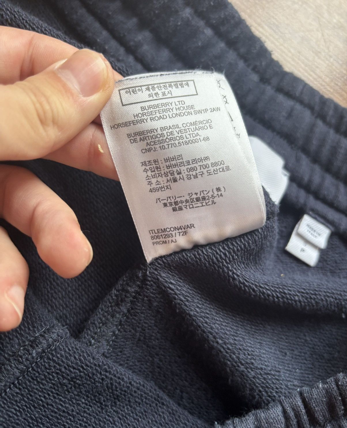 Burberry Burberry Crest Embroidered Navy Sweatpants Size M Size US 30 / EU 46 - 5 Thumbnail
