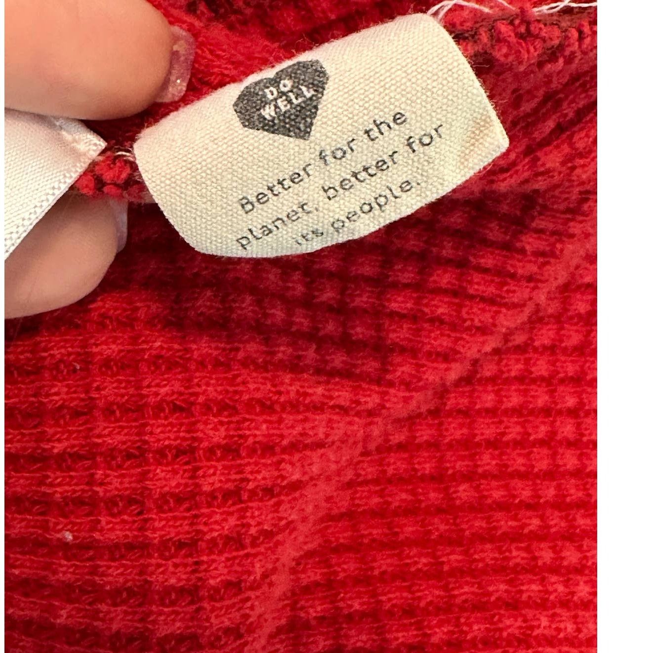 Madewell Madewell red waffled long sleeves sweatshirt size small Size S / US 4 / IT 40 - 4 Thumbnail