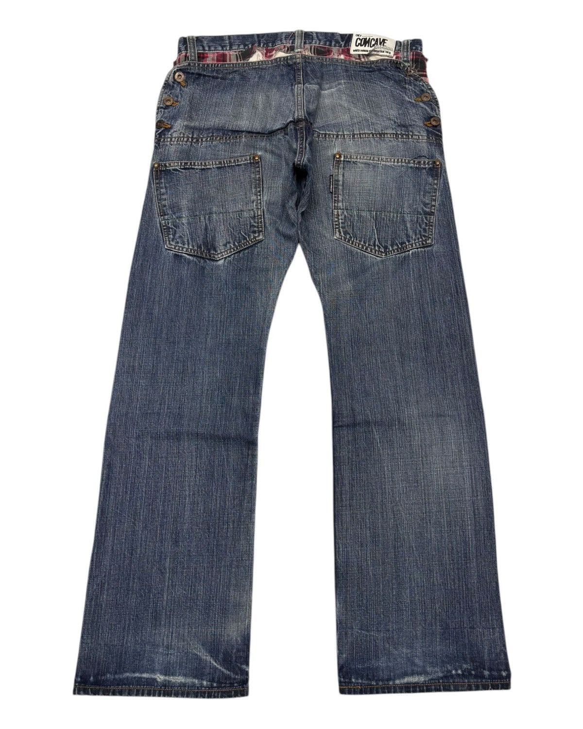 Hysteric Glamour 🔥Double Waist CNCV Concave Attempt DISTRESS THRASHED JEANS Size US 34 / EU 50 - 1 Thumbnail