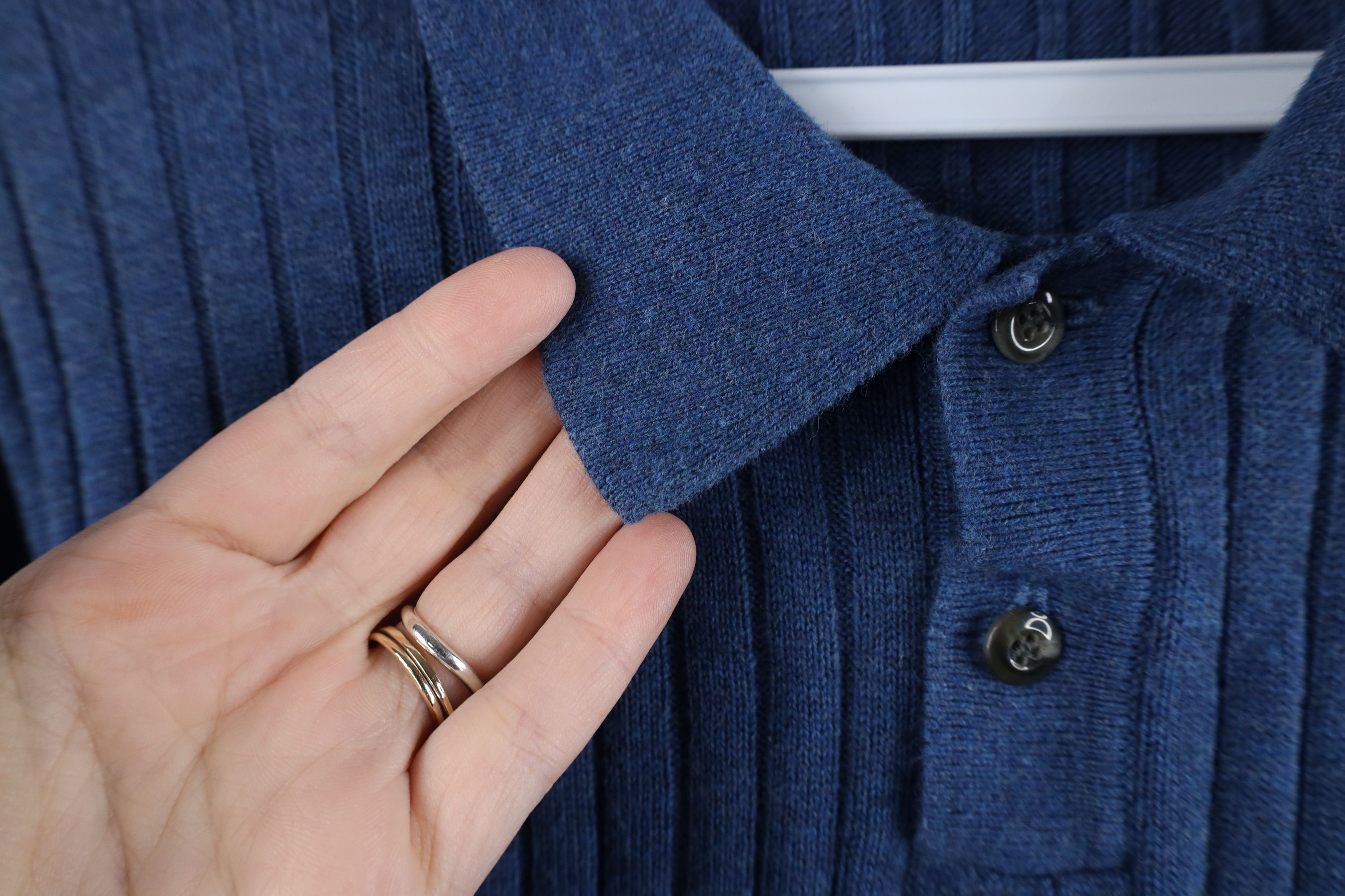 Vintage Vintage 90s Streetwear Knit Collared Polo Sweater Blue Size US XXL / EU 58 / 5 - 6 Thumbnail