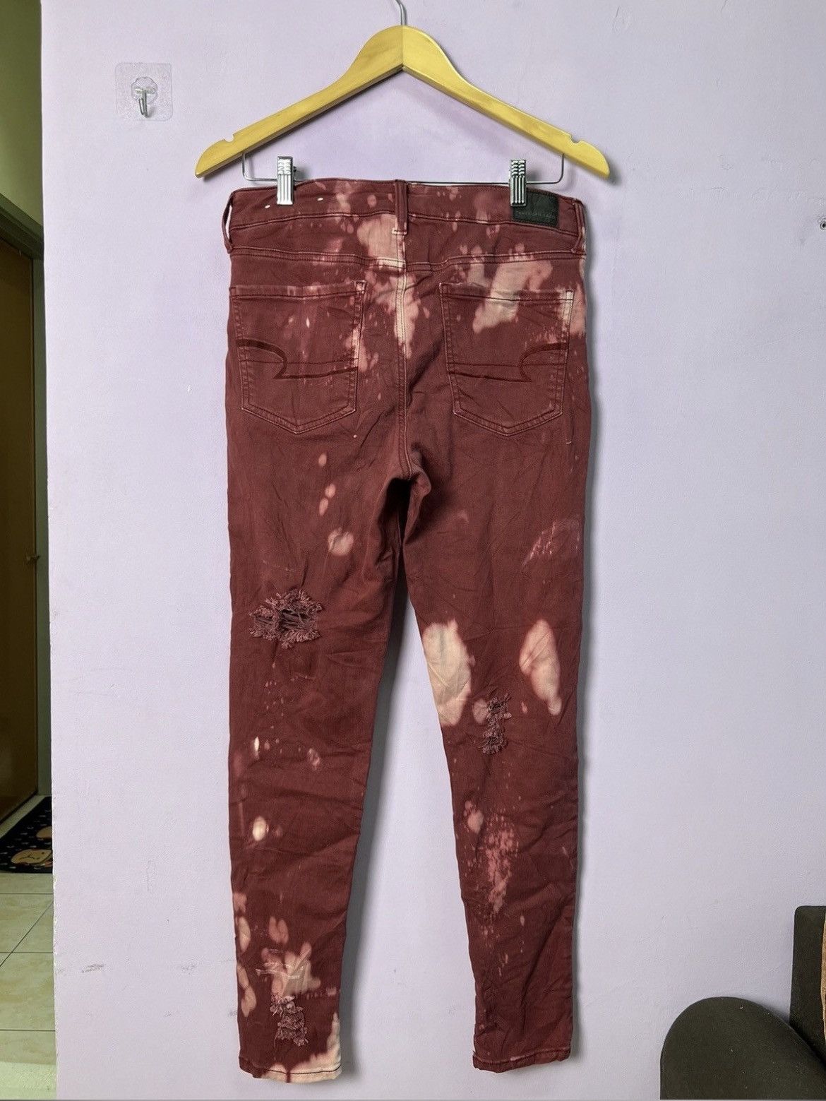 American Eagle Outfitters 🔥Rare Tie Dye American Eagle Stretchable Distressed Denim Size US 31 - 4 Thumbnail