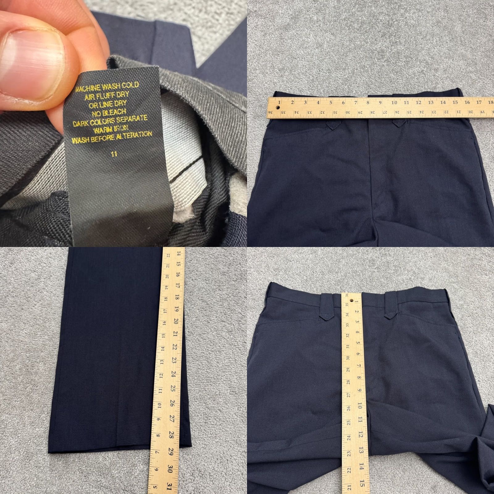 Farah VINTAGE Farah Dress Pants Women 32x29 Blue Wool Blend Polyester Straight Front 90s Retro Classic Mens Womens Size 24" / US 00 / IT 34 - 8 Thumbnail