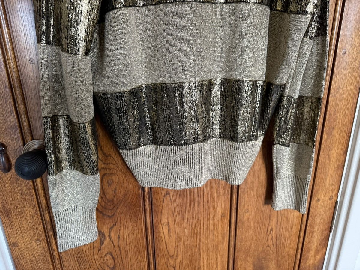Saint Laurent Paris $1.3k FW19 Saint Laurent metallic gold v neck sweater XL Size US XL / EU 56 / 4 - 20 Thumbnail