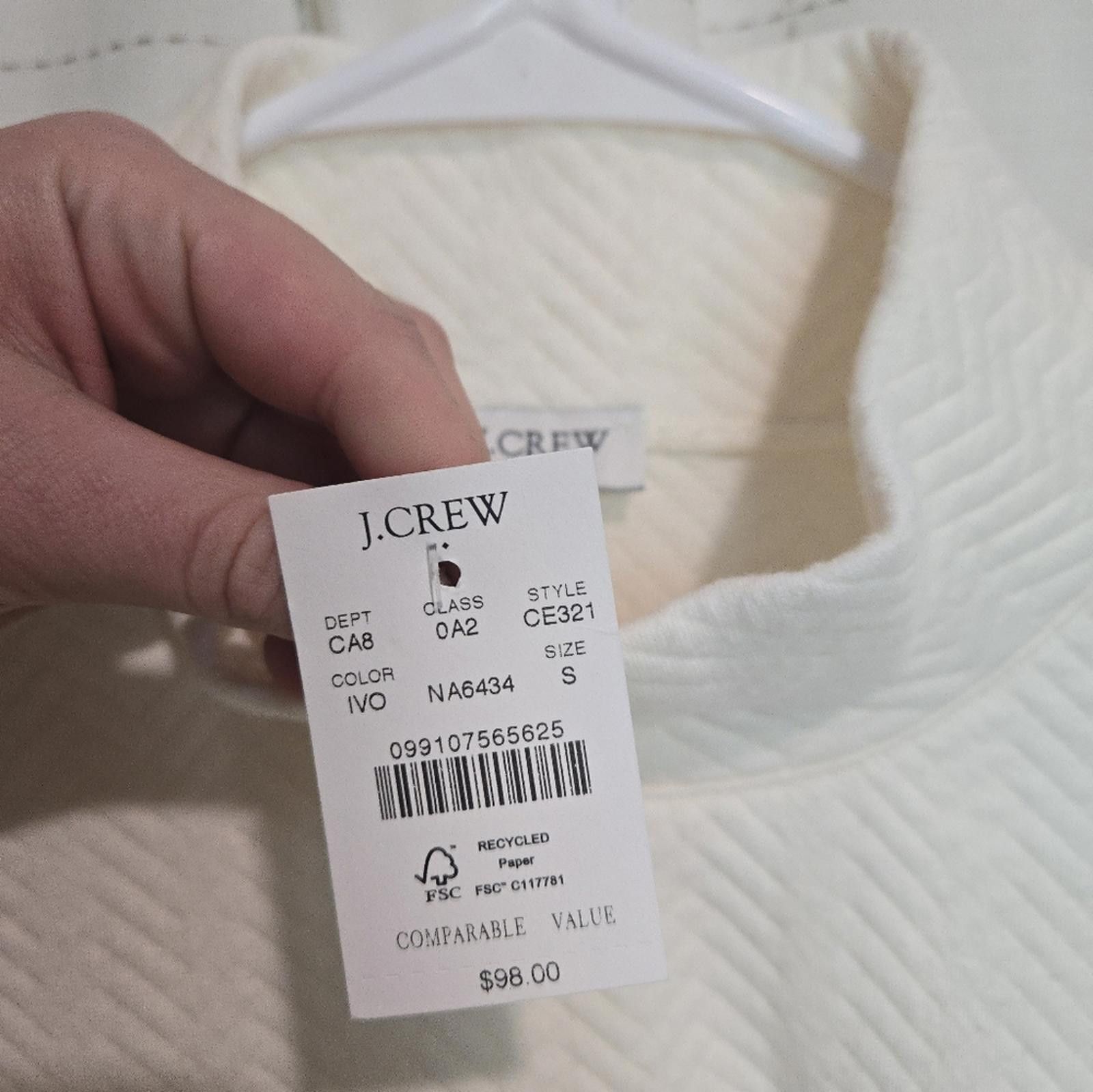 J.Crew Herringbone Mockneck Sweatshirt Size S / US 4 / IT 40 - 5 Thumbnail