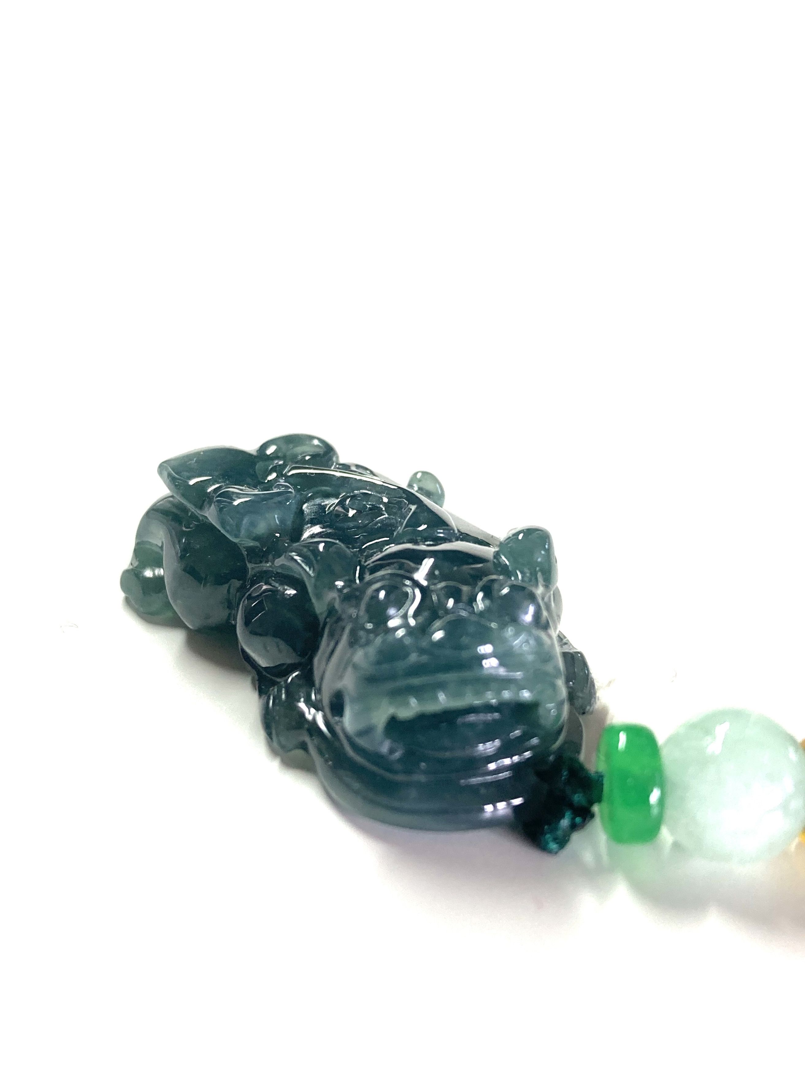 Other 60012 Certified Jadeite jade Green Dragon pendant Size ONE SIZE - 1 Thumbnail
