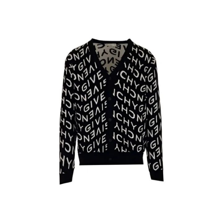 Givenchy Givenchy SS21 Logo Print Wool Cardigan Size US XL / EU 56 / 4 - 1 Thumbnail
