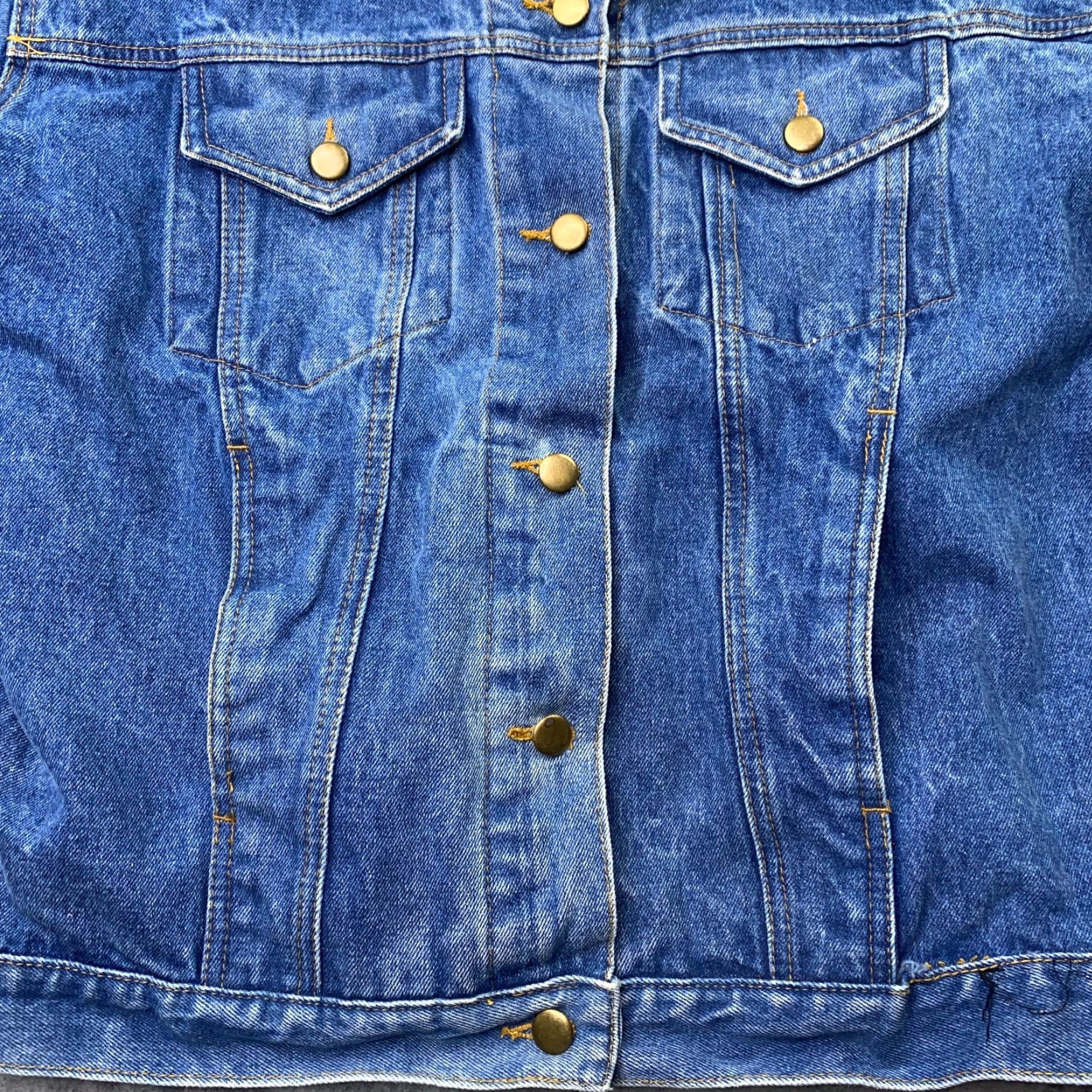 Vintage VINTAGE The Jack Set Womens Jacket Shirt Denim Trucker Coat Boxy Blue 80s Retro Oversized Pockets Small Details: Button Size 32" / US 10 / IT 46 - 7 Thumbnail