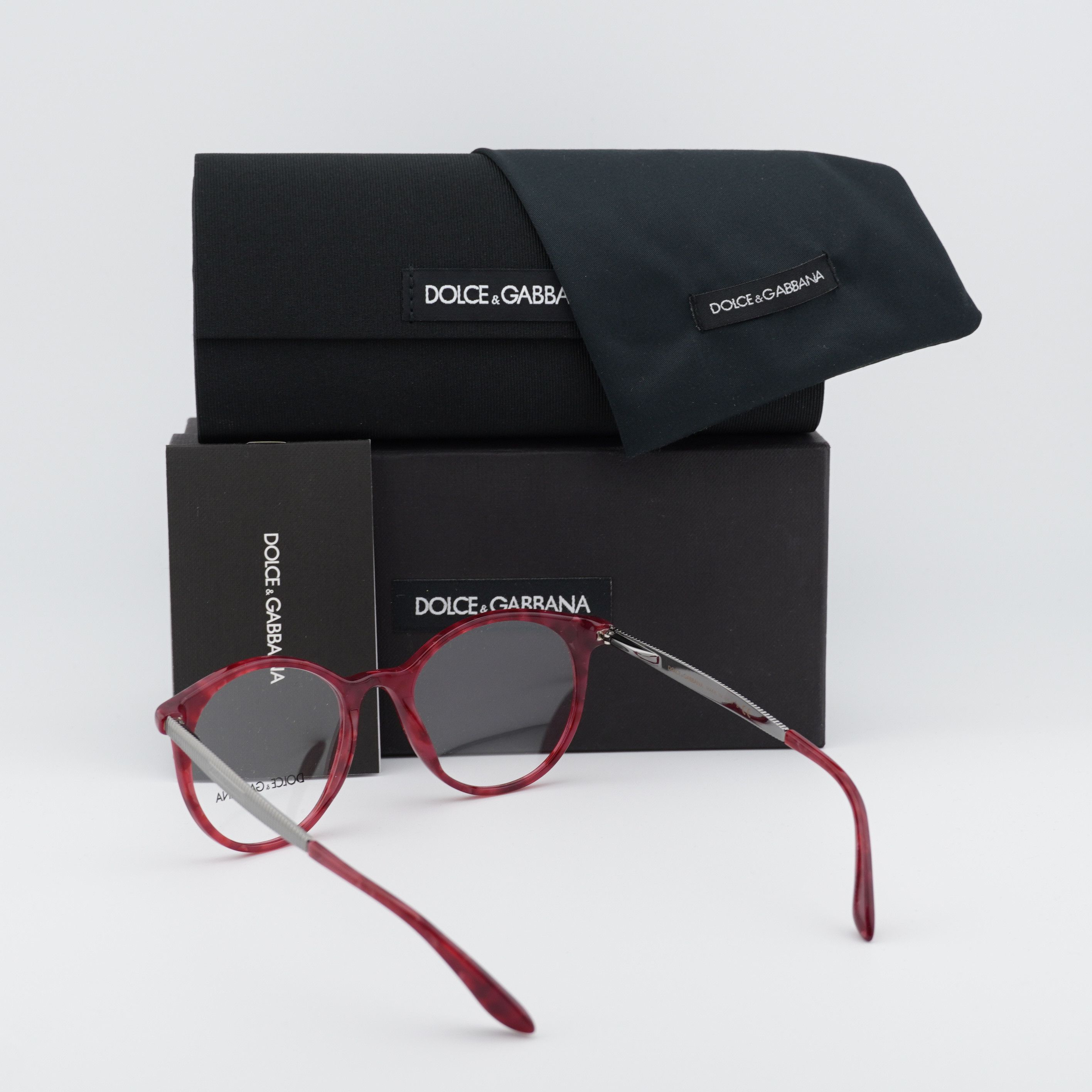 Dolce & Gabbana Dolce & Gabbana DG3292 3175 Eyeglasses Round 50mm Cherry Size ONE SIZE - 11 Thumbnail