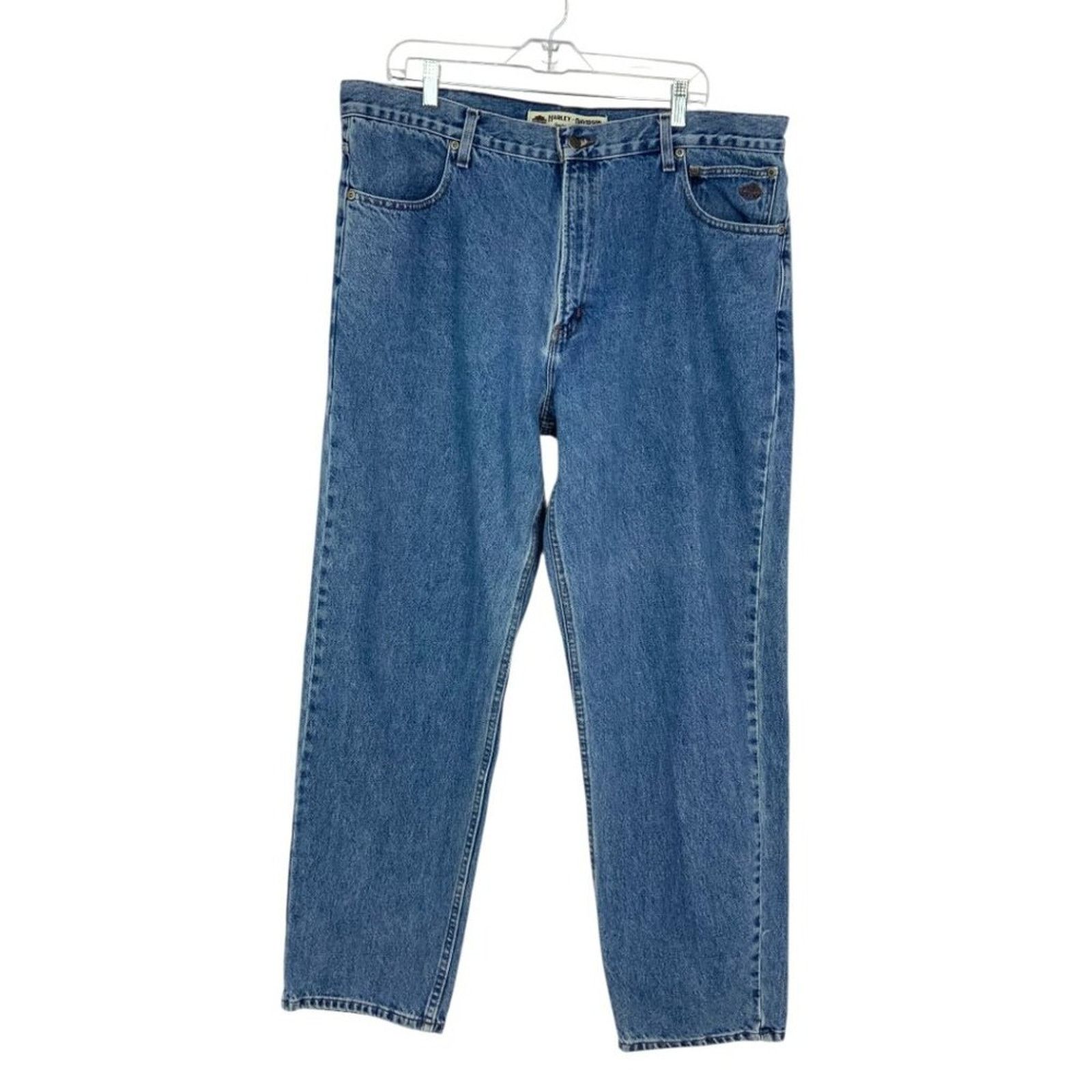 Harley Davidson Harley-Davidson 100% Cotton Straight Leg Denim Jeans 40x32 Size US 40 / EU 56 - 2 Thumbnail