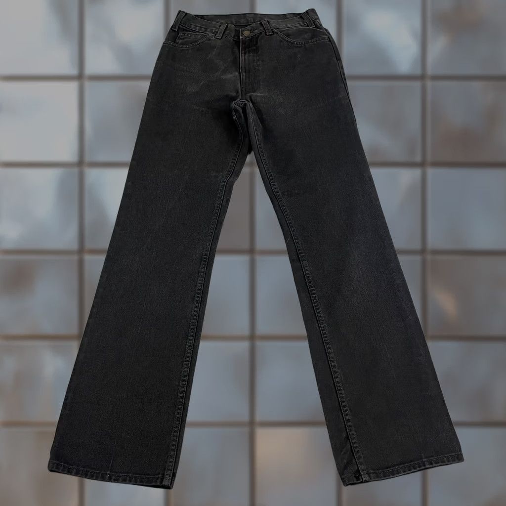 Levi's VINTAGE Levi's Sta-Prest Mens Jeans Relaxed Baggy Straight 29 34 Dark Black 90s Mens Size US 29 - 1 Thumbnail