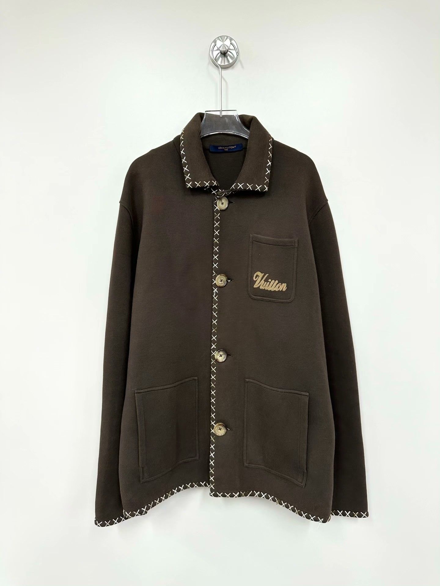 Louis Vuitton Brown Embroidered Logo Jacket by Louis Vuitton Size US XL / EU 56 / 4 - 1 Thumbnail
