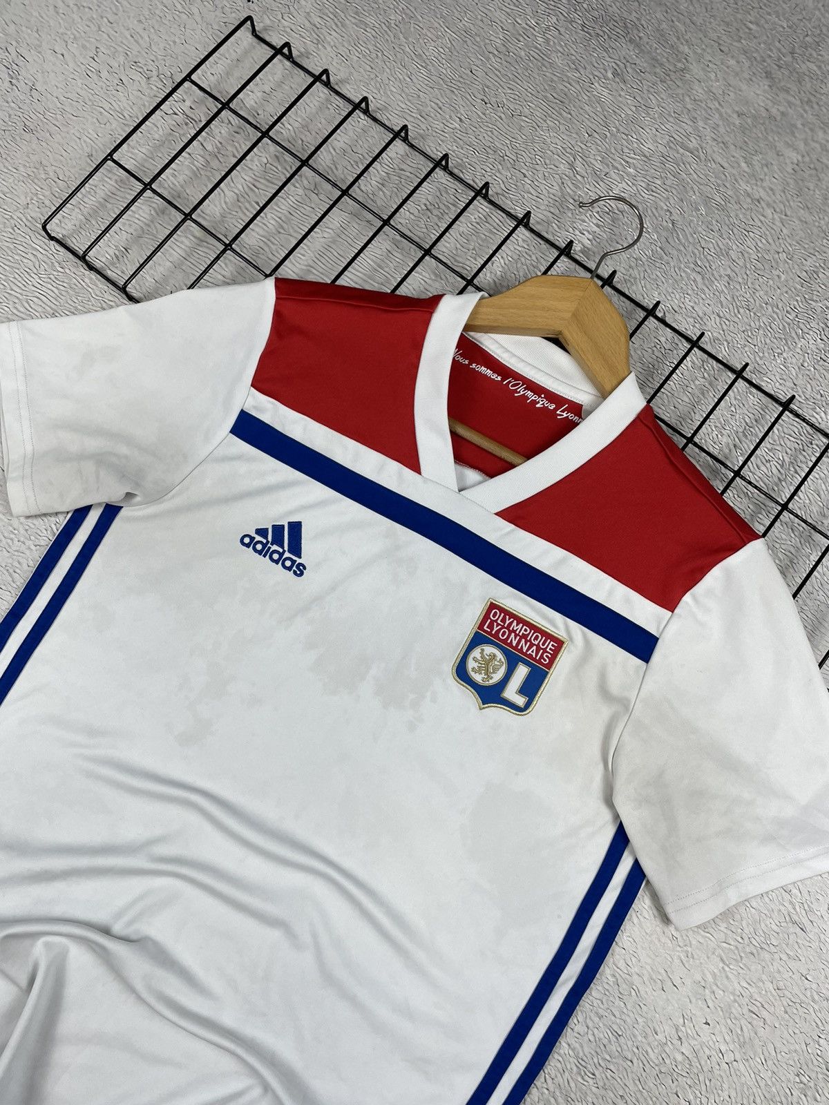 Adidas × Vintage Vintage Olympique Lyonnais 2018/19 Adidas Jersey Blokcore S Size US S / EU 44-46 / 1 - 3 Thumbnail
