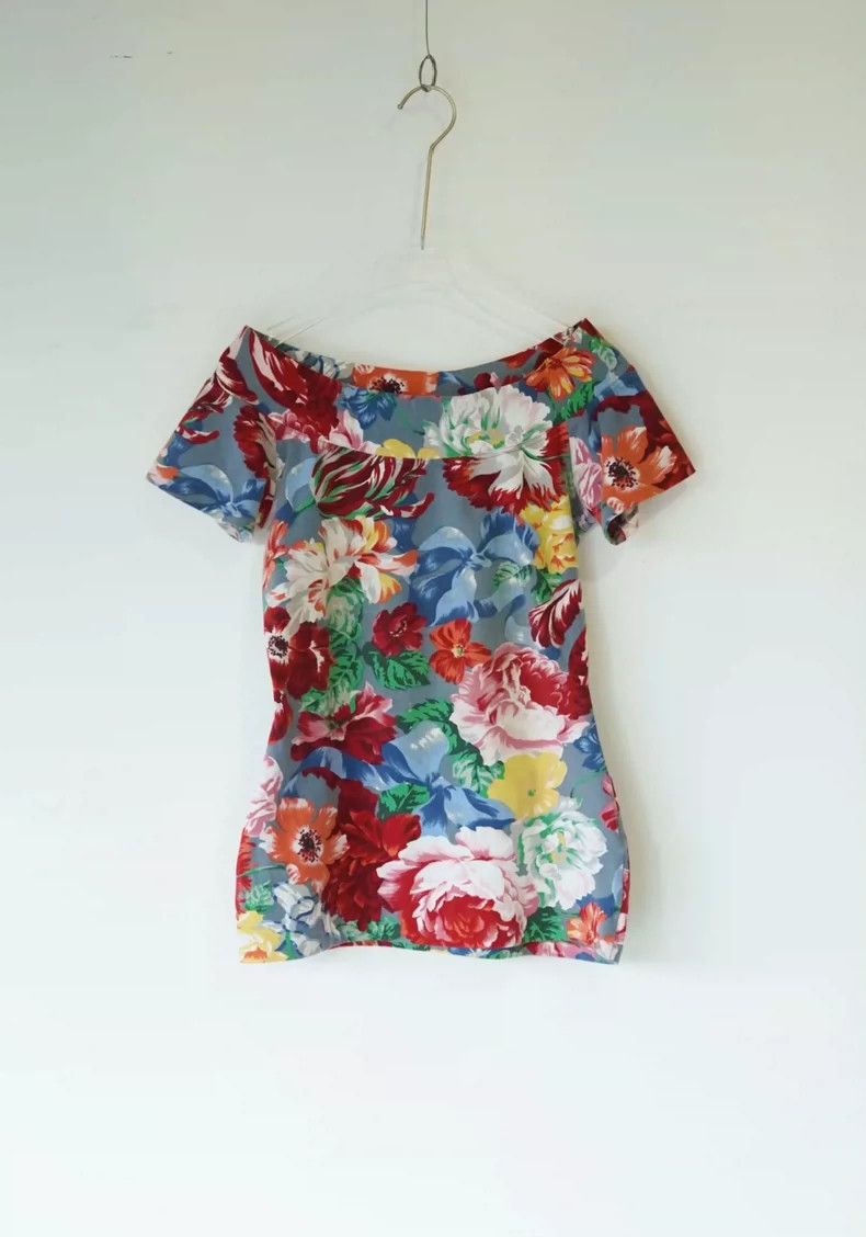 Kenzo KENZO 80s style floral one-shoulder top Size XS / US 0-2 / IT 36-38 - 8 Thumbnail