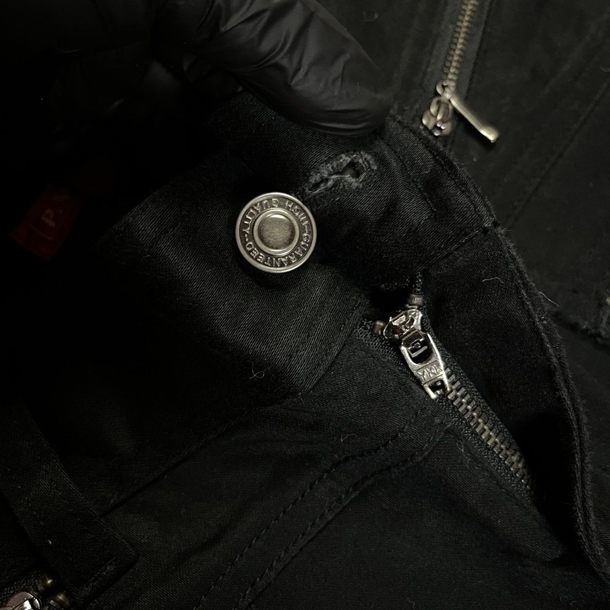 Japanese Brand 2000s P.V.R Multi Zip Black Flare Pants Y2k Lgb Ifsix Vkei Size 27" / US 4 / IT 40 - 4 Thumbnail